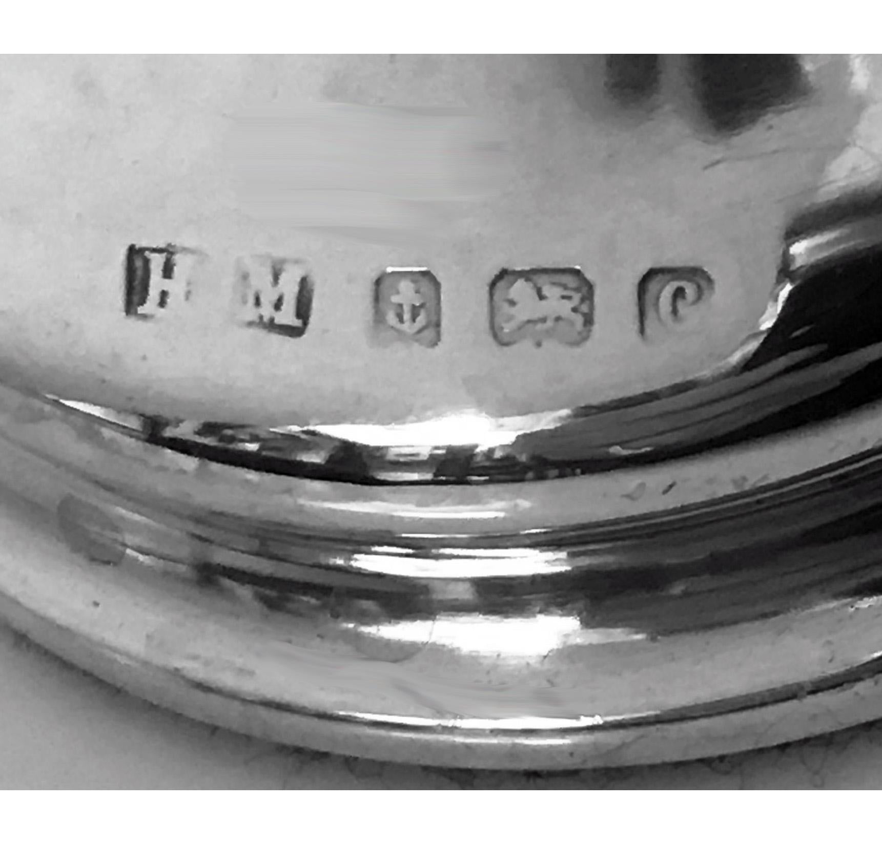 Vaso da fiori in argento Sterling Art Nouveau, Birmingham 1902 Henry Matthews In condizioni buone in vendita a Toronto, Ontario