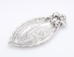 Art Nouveau Sterling Silver Leaf-Form Bonbon Dish By Gorham