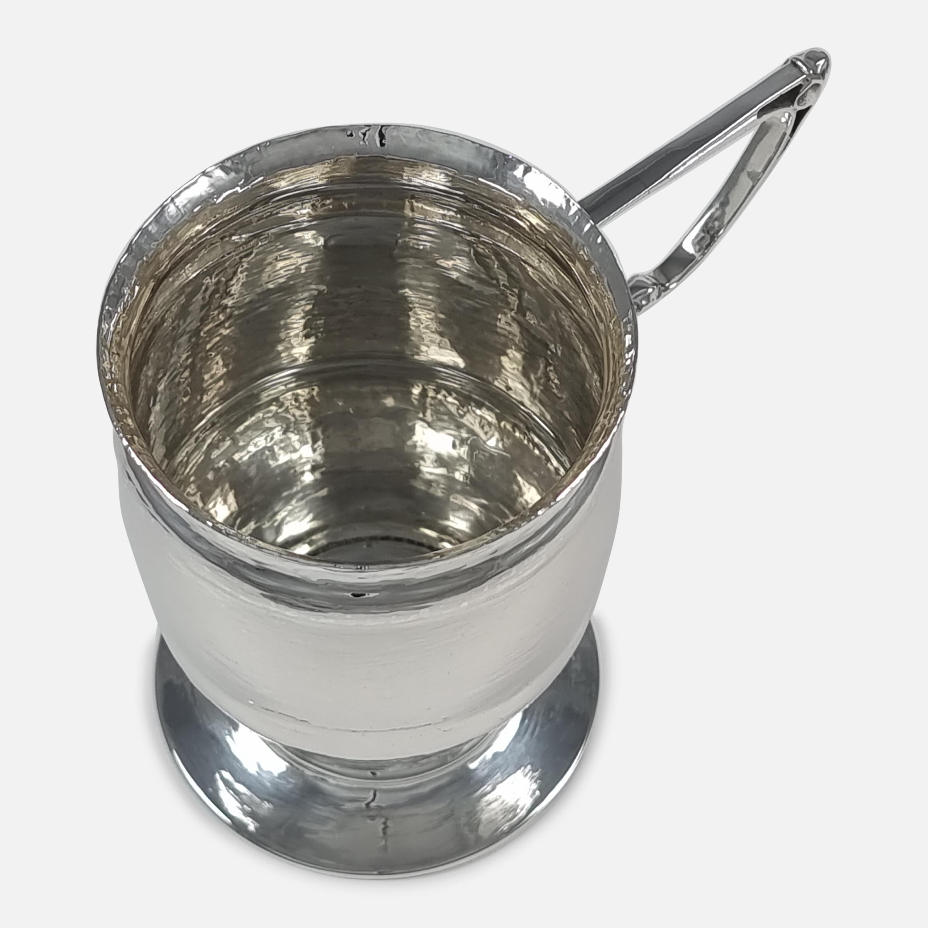 Art Nouveau Sterling Silver Mug, Mappin & Webb, 1905 For Sale 6