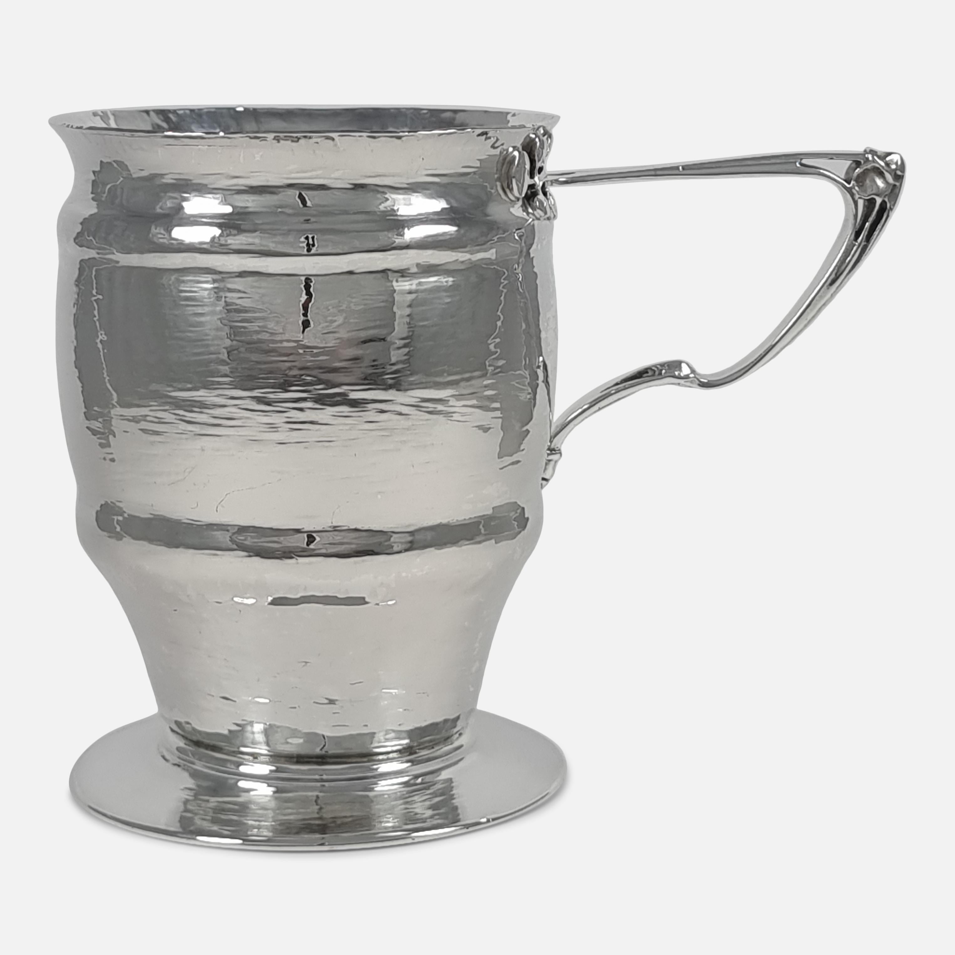 Art Nouveau Sterling Silver Mug, Mappin & Webb, 1905 For Sale 13