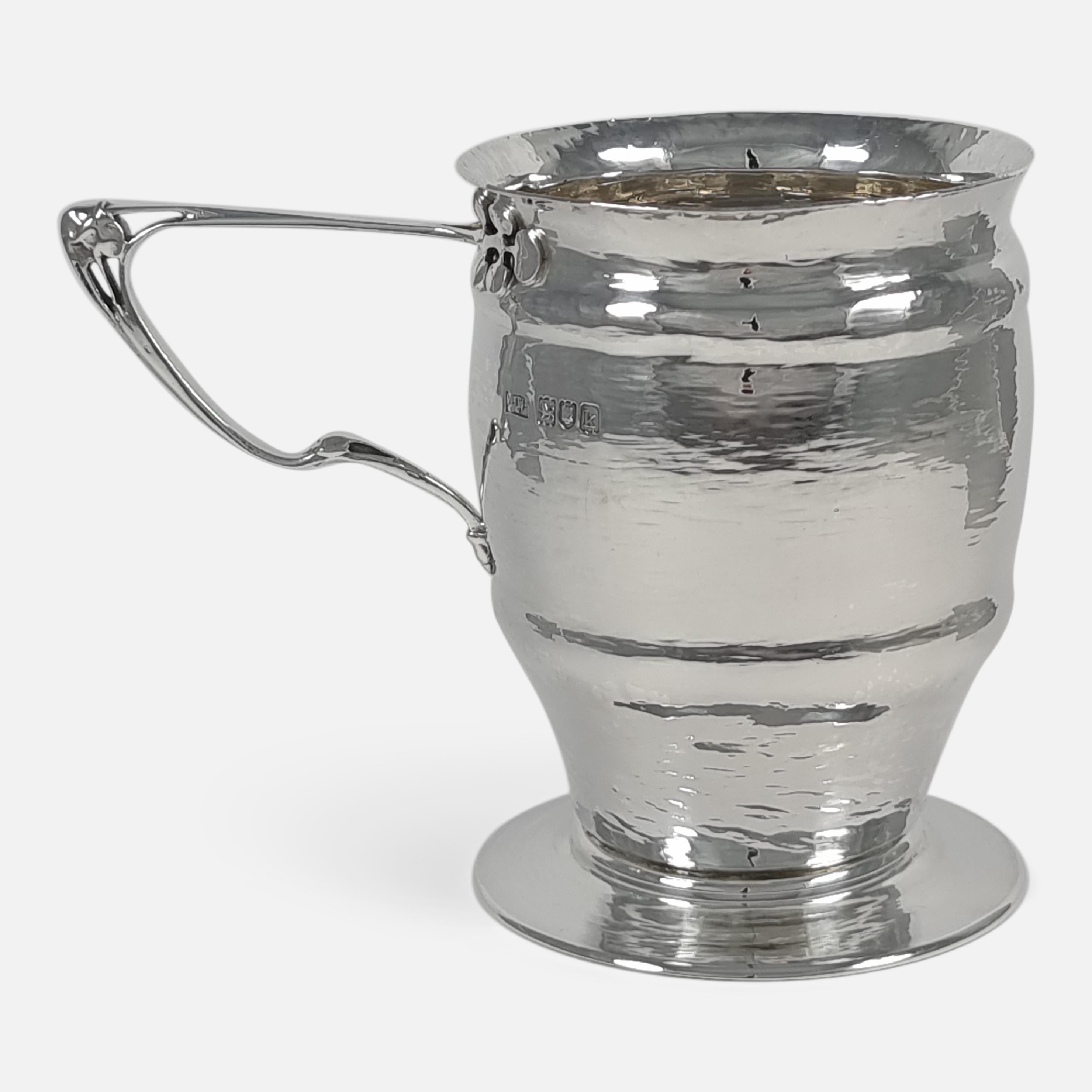 Art Nouveau Sterling Silver Mug, Mappin & Webb, 1905 For Sale 1