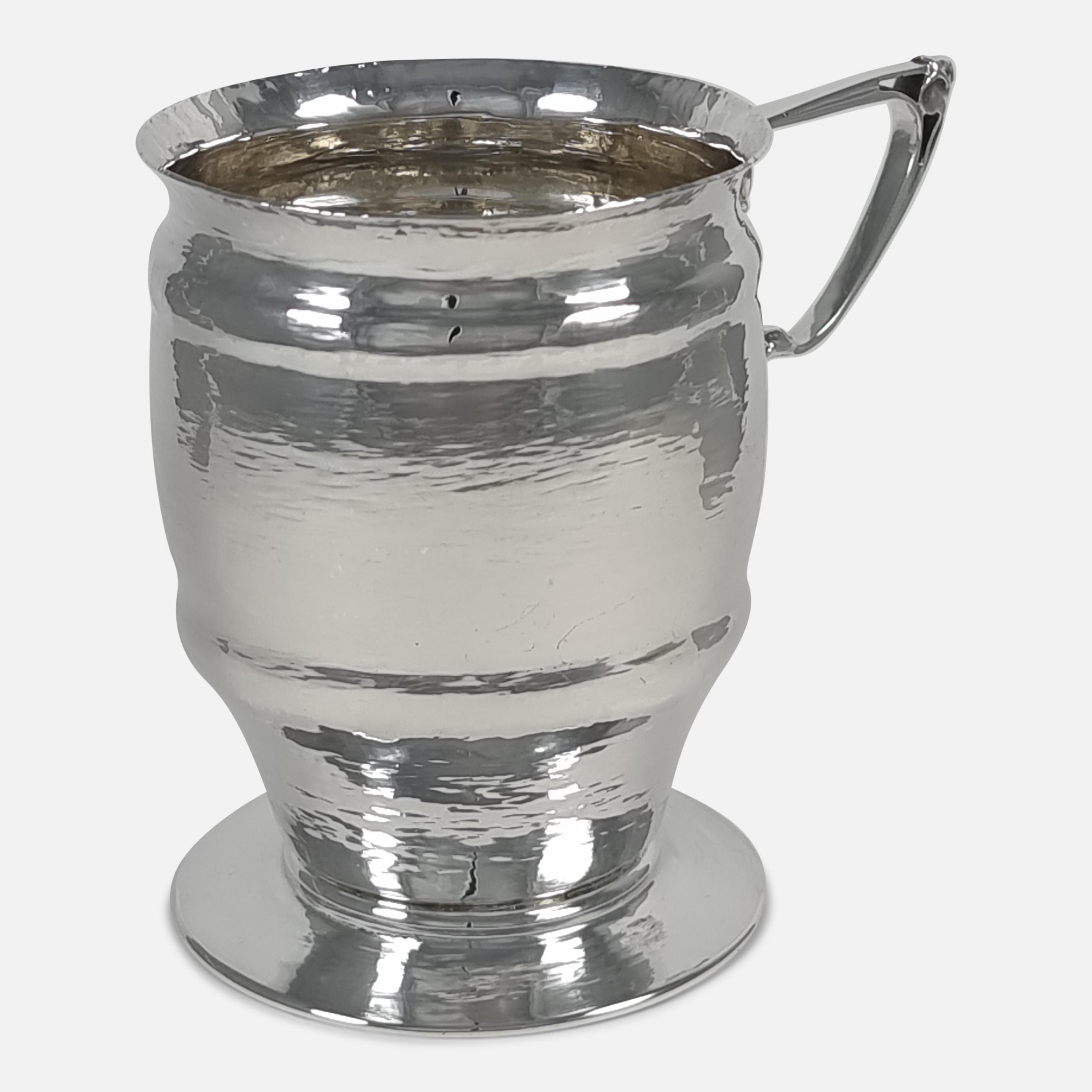 Art Nouveau Sterling Silver Mug, Mappin & Webb, 1905 For Sale 4