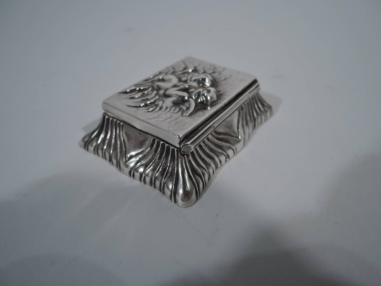 American Art Nouveau Sterling Silver Postage Stamp by Desirable Unger Bros