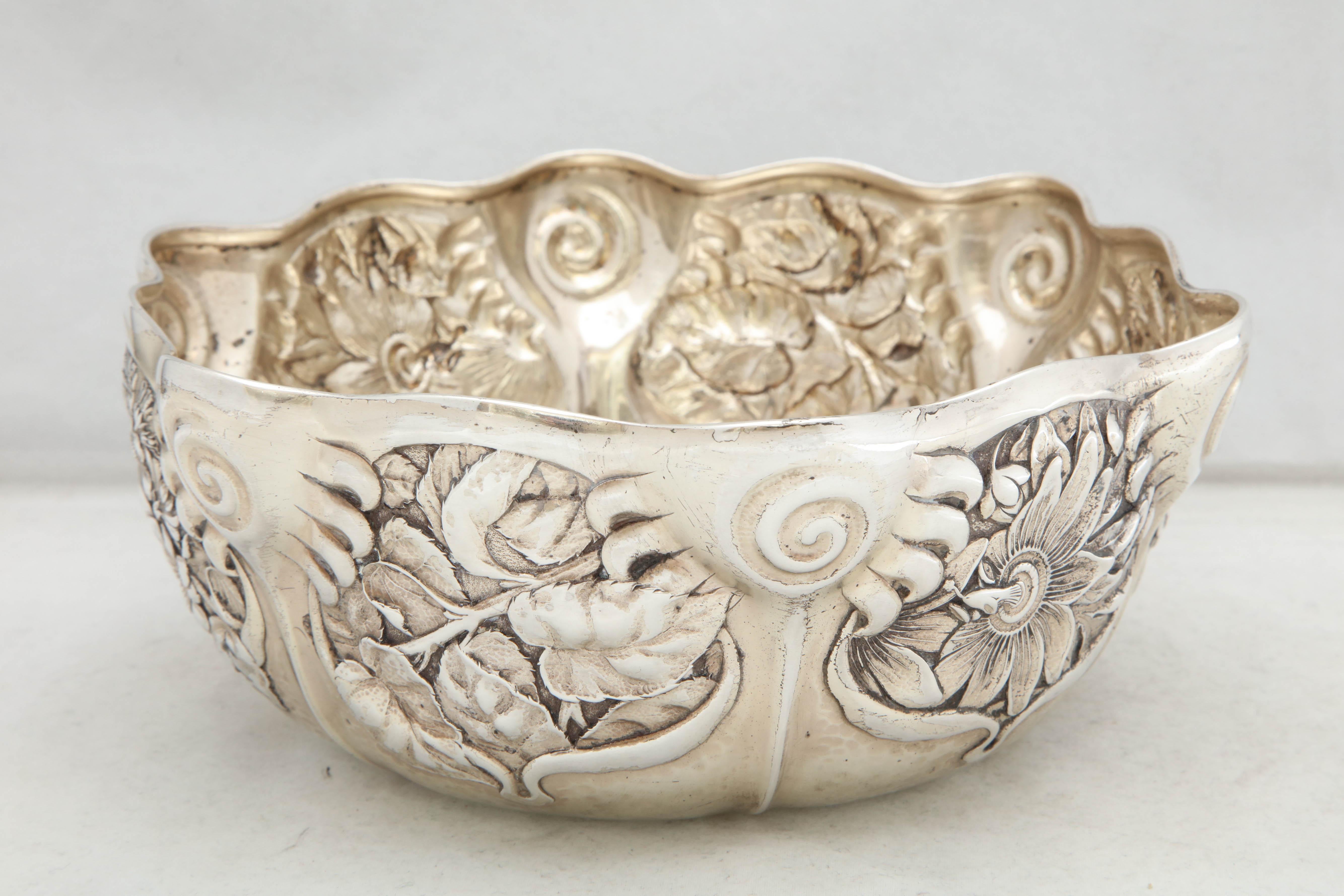 Art Nouveau Sterling Silver Serving Bowl by Whiting Mfg. Co 4