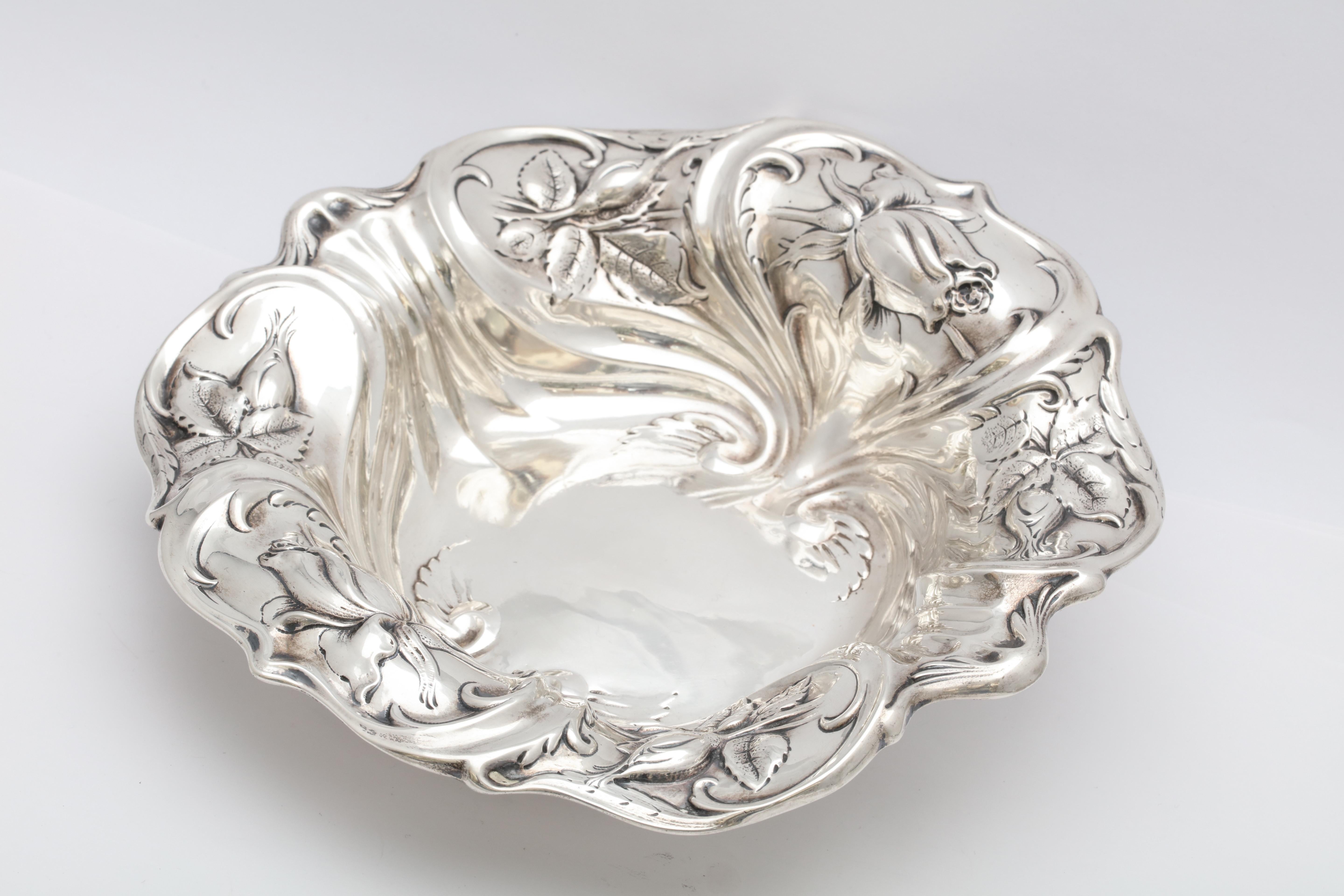 Art Nouveau Sterling Silver Serving Bowl by Whiting Mfg. Co. 10