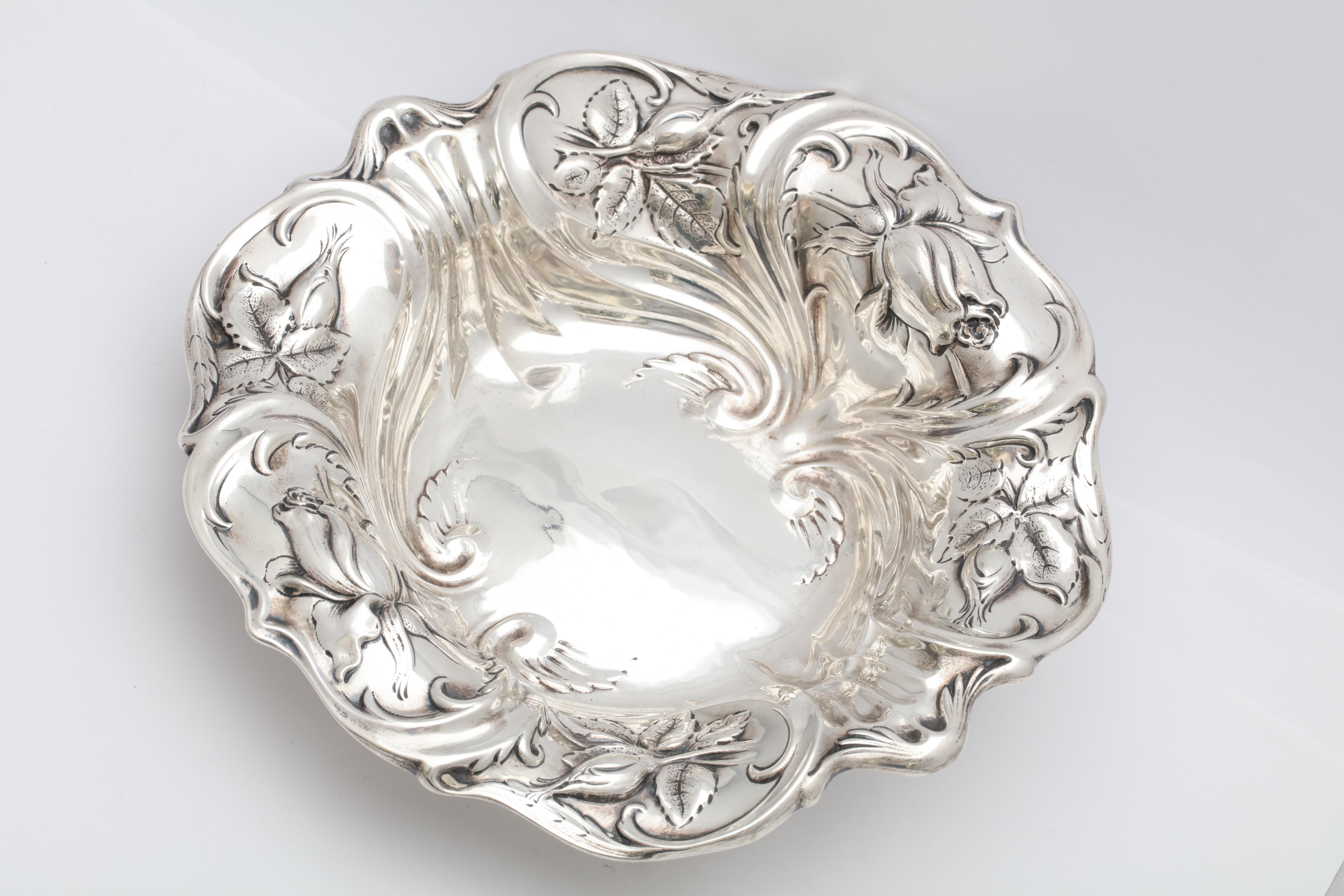 Art Nouveau Sterling Silver Serving Bowl by Whiting Mfg. Co. 11