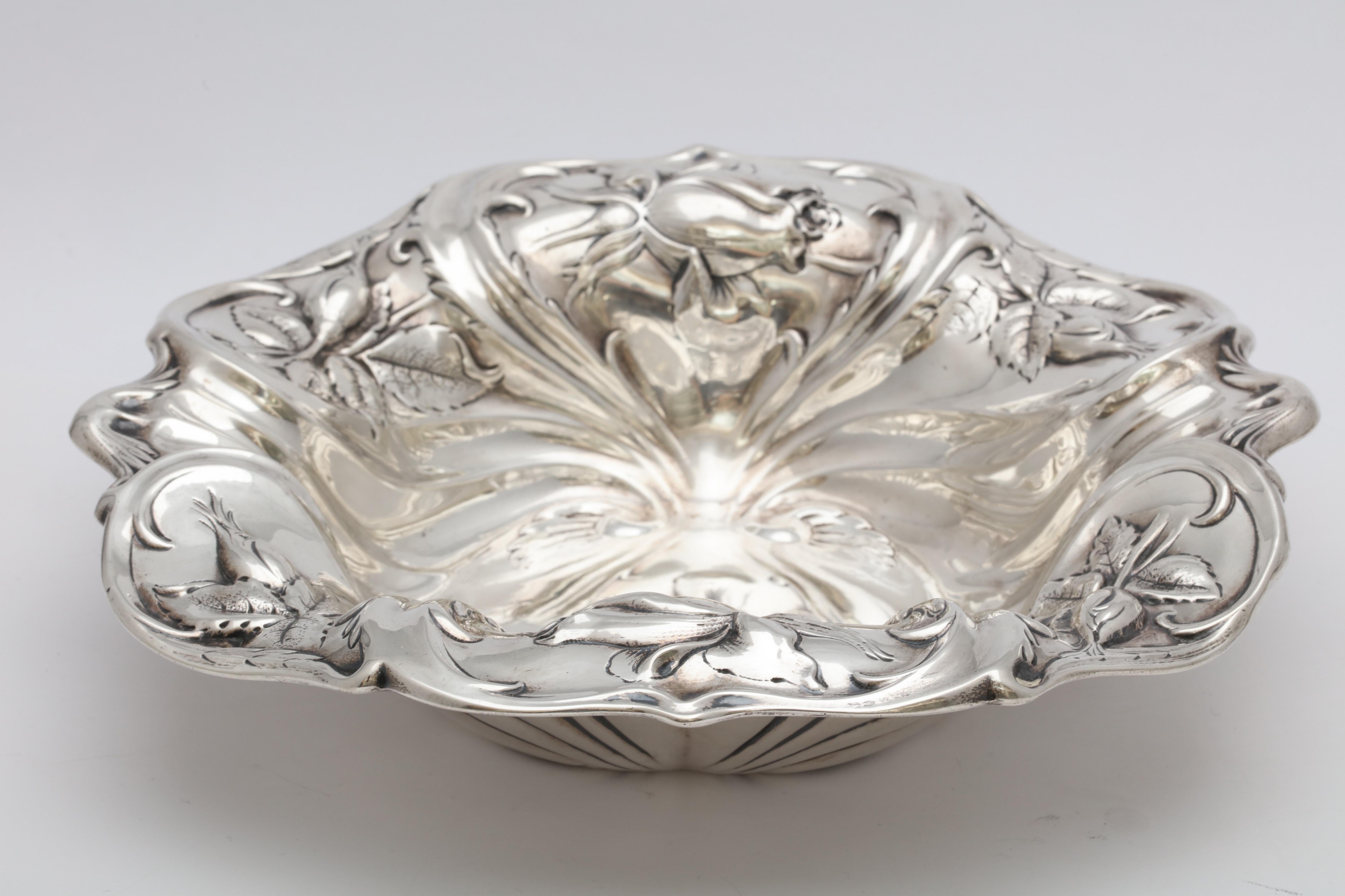 American Art Nouveau Sterling Silver Serving Bowl by Whiting Mfg. Co.