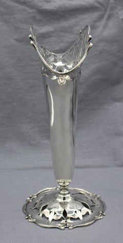Art Nouveau Sterling Silver Vase
