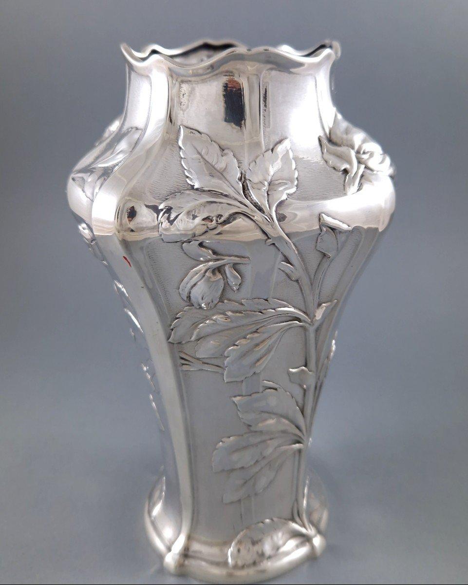 Early 20th Century Art Nouveau Sterling Silver Vase For Sale