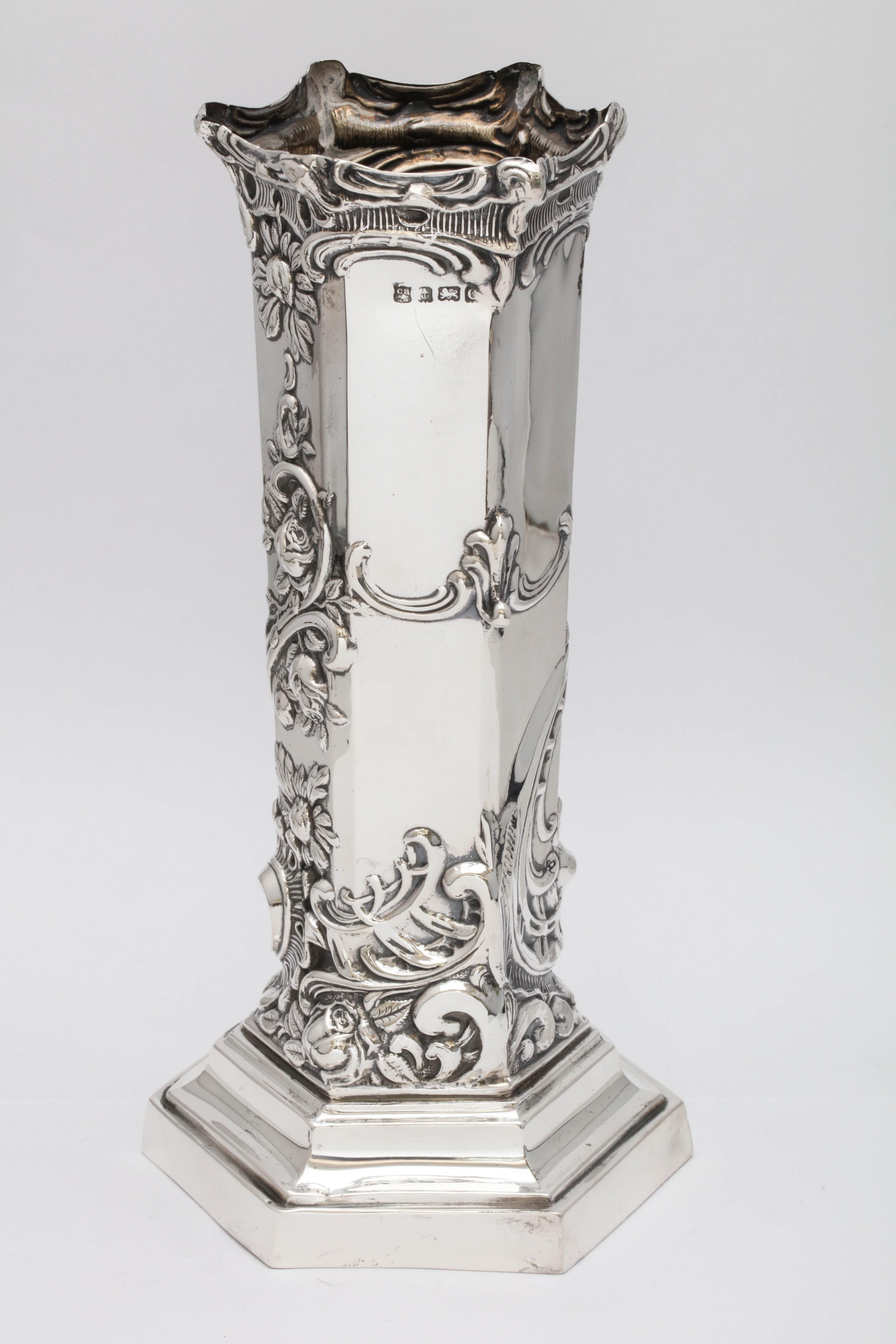 Art Nouveau Sterling Silver Vase 1