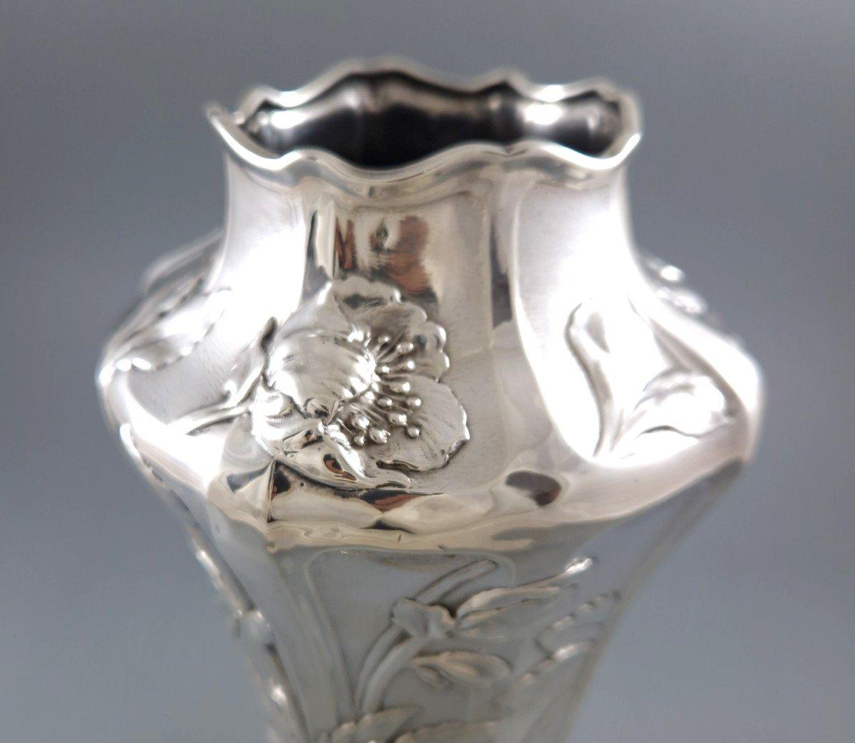 Art Nouveau Sterling Silver Vase For Sale 2
