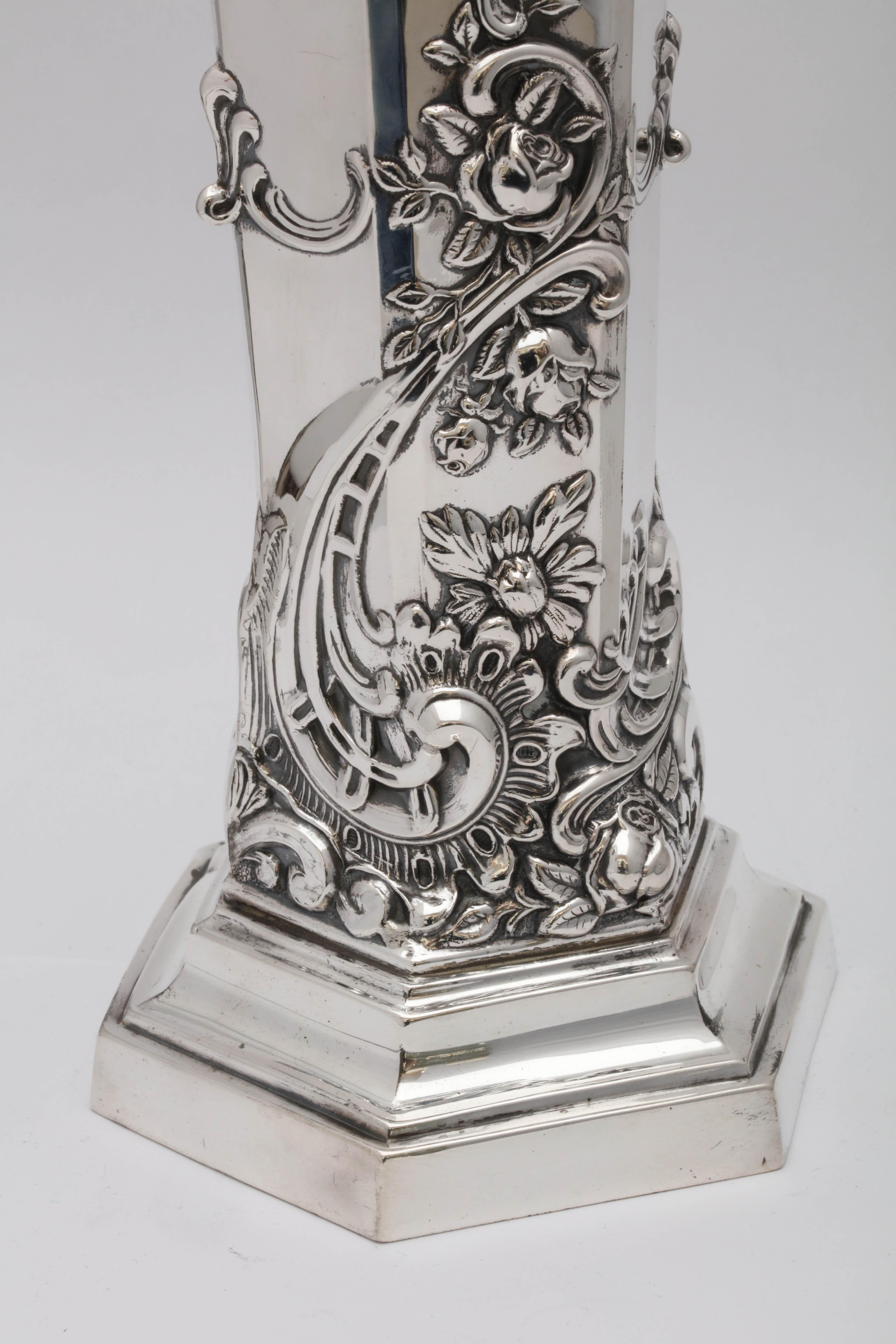 Art Nouveau Sterling Silver Vase 3
