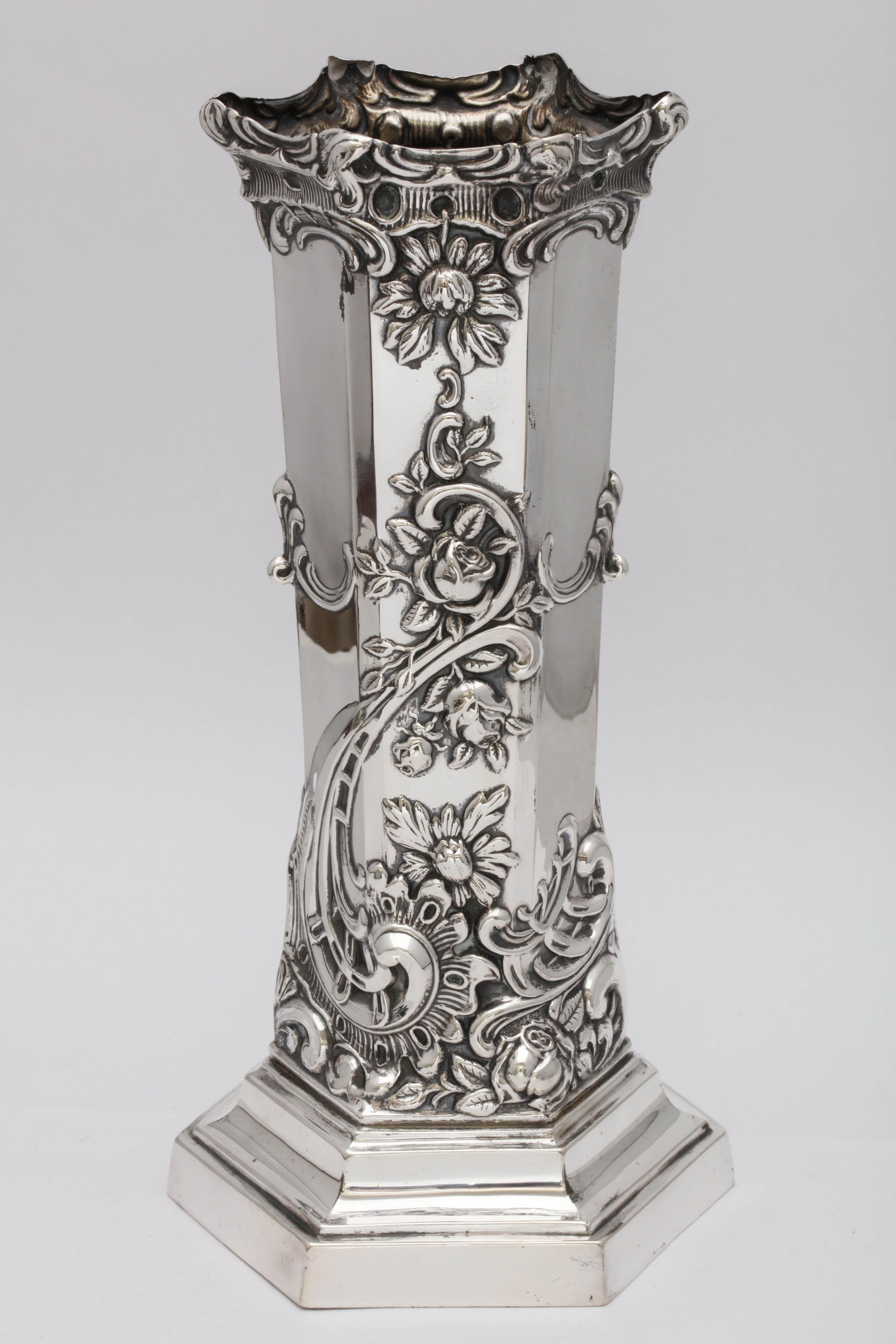 Art Nouveau Sterling Silver Vase 4
