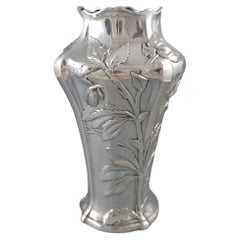 Art Nouveau Sterling Silver Vase