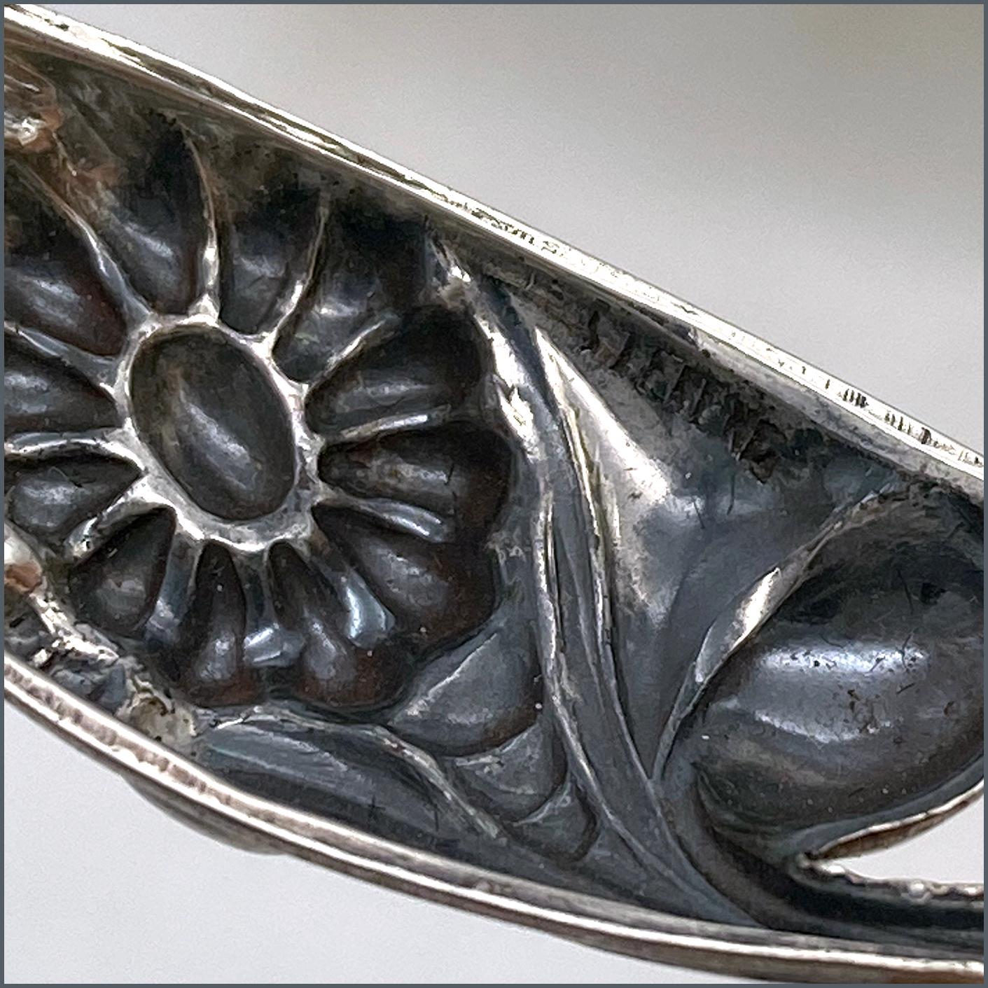 Art Nouveau Sterling Siver Link Bracelet For Sale 1