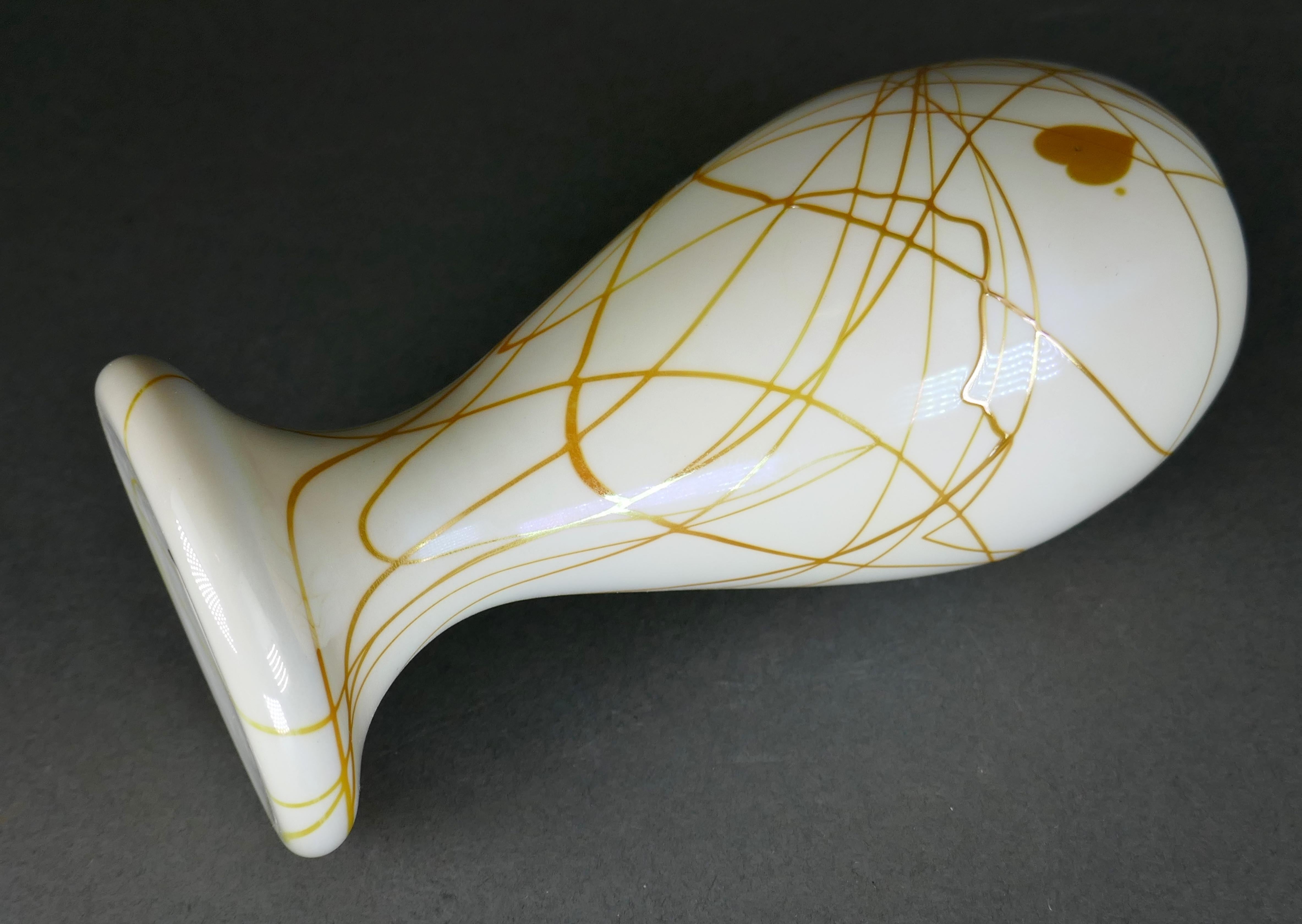 Art Nouveau Steuben Gold Aurene Heart & Vine Glass Vase 13