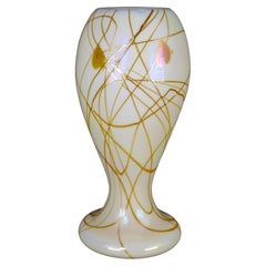 Art Nouveau Steuben Gold Aurene Heart & Vine Glass Vase