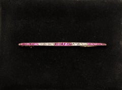 Jugendstil Stabbrosche Gold 585 Rubine 0,30 ct Diamanten 0,20 ct Wien um 1902