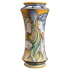 Vase portrait Art Nouveau Stile Liberty de Galileo Chini