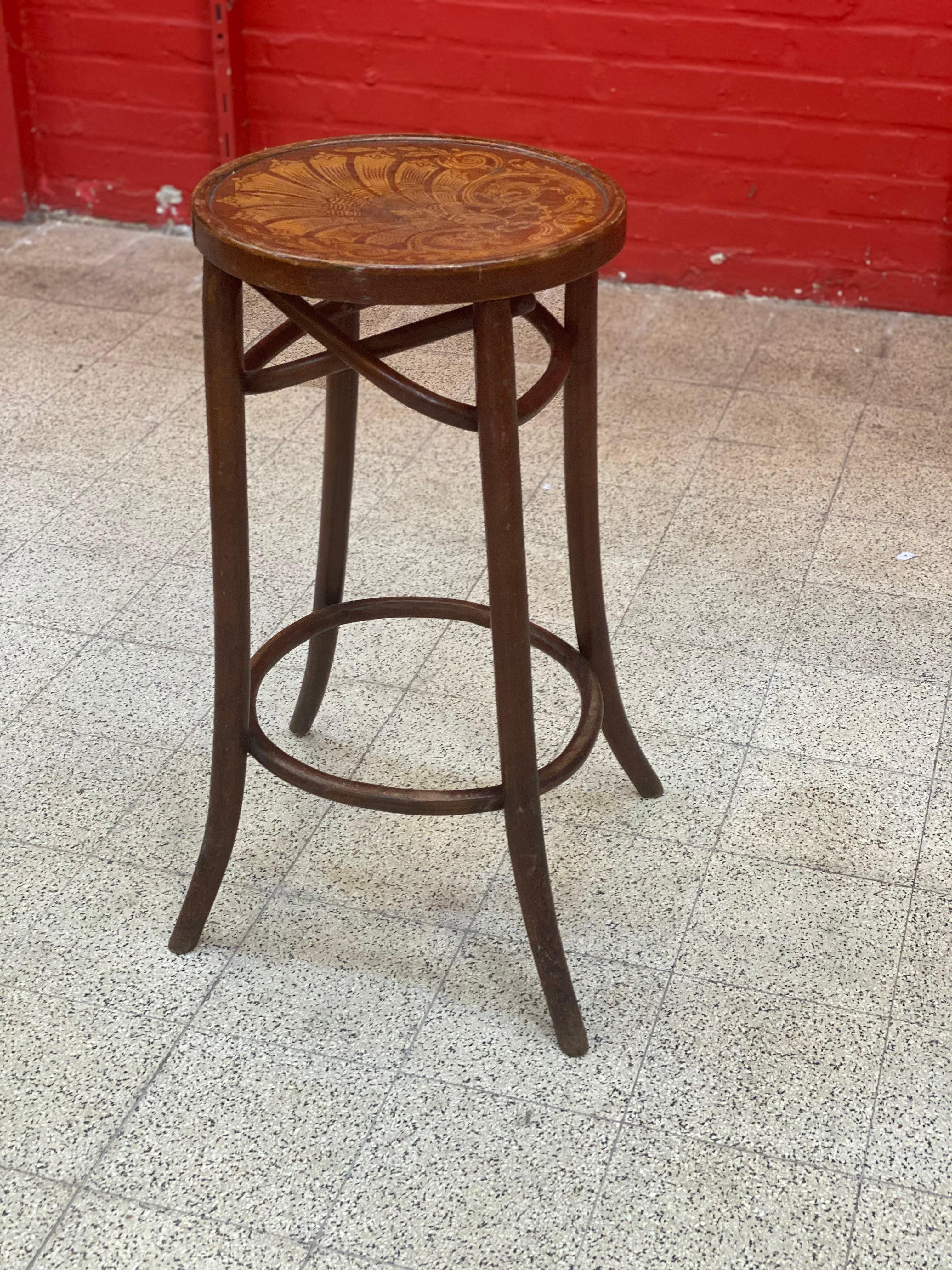 Art Nouveau Stool in the Style of Thonet, circa 1930 For Sale 4