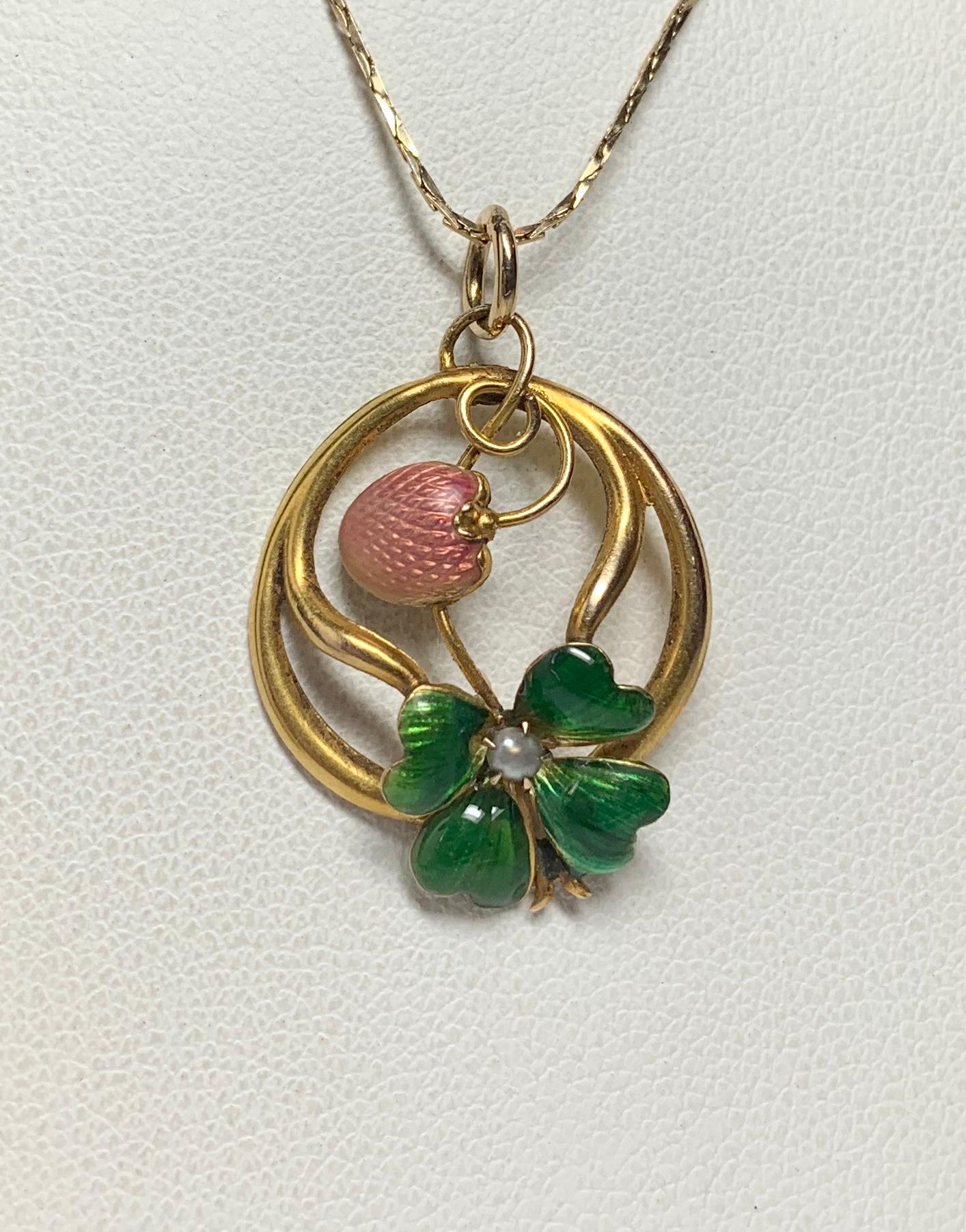 jade four leaf clover necklace