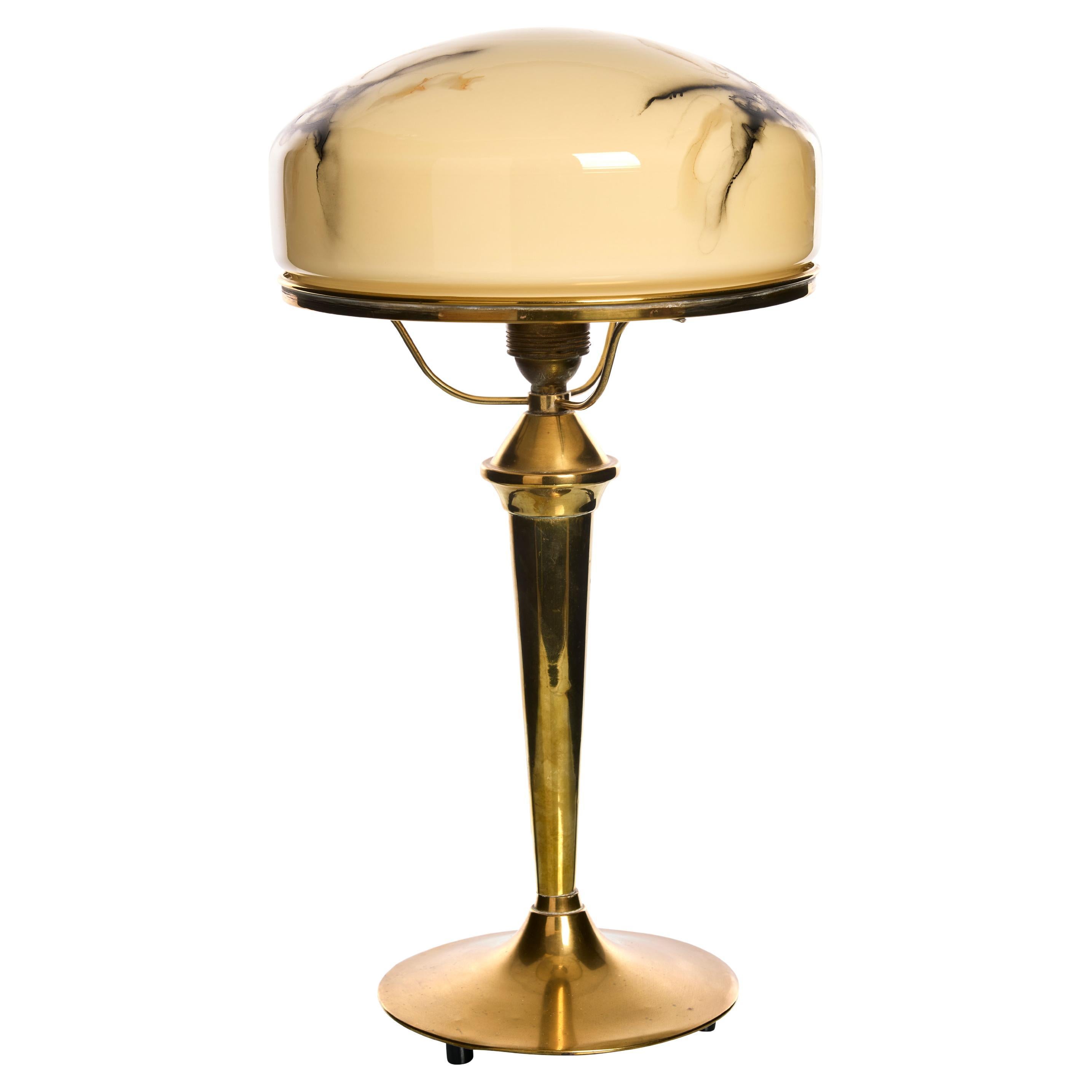 Art Nouveau Stringberg Table Lamp in Brass, Sweden, 1920s