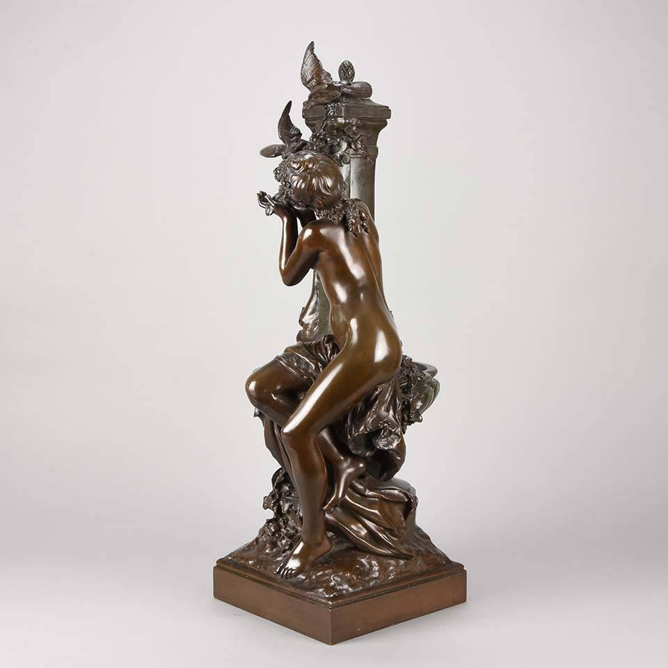 French Art Nouveau Study Entitled 'A La Fountaine' by Mathurin Moreau