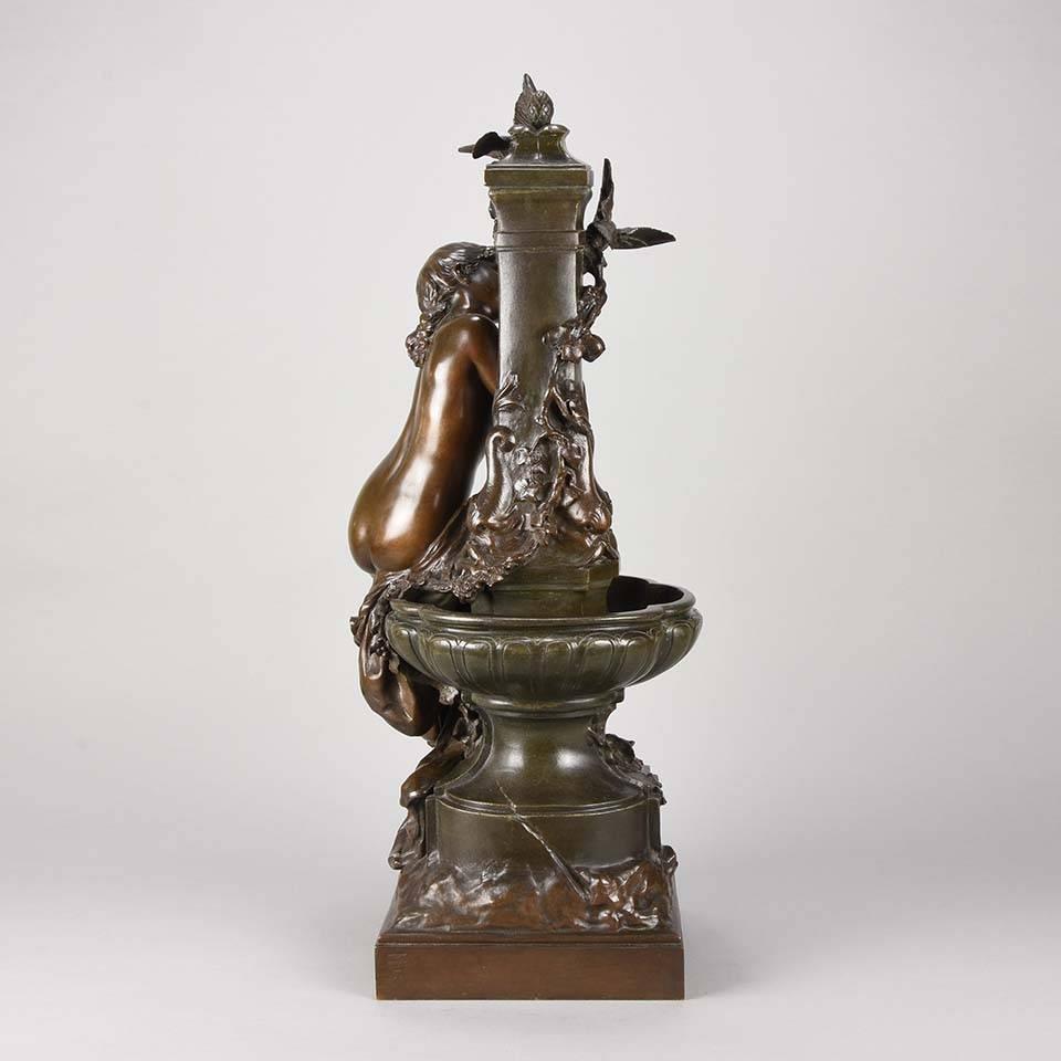 Late 19th Century Art Nouveau Study Entitled 'A La Fountaine' by Mathurin Moreau