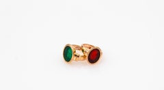 Art Nouveau Style 4.20 Carats Carved Red Carnelian Yellow Gold Cocktail Ring