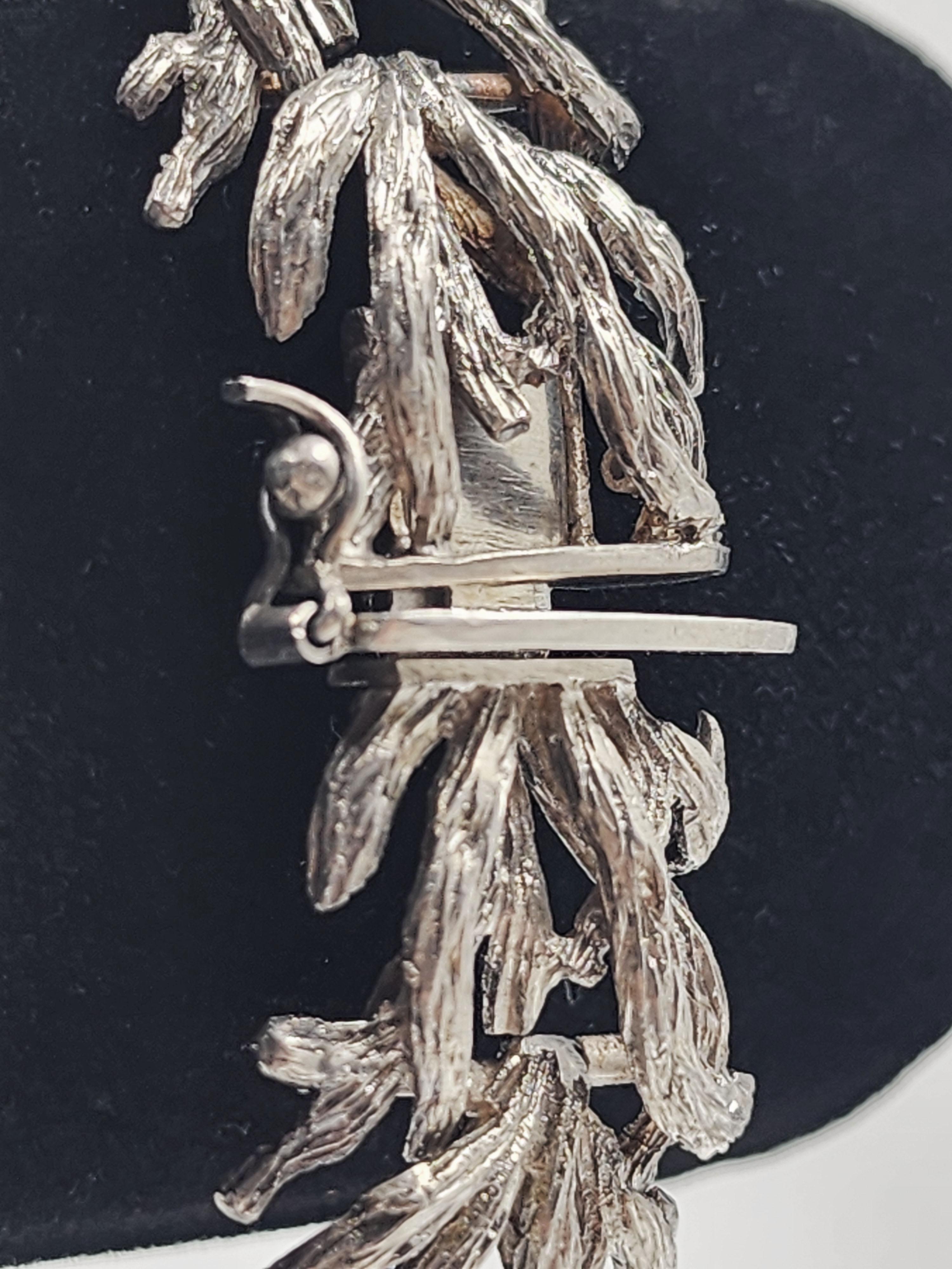 Art Nouveau style 900 Sterling Silver bracelet For Sale 3