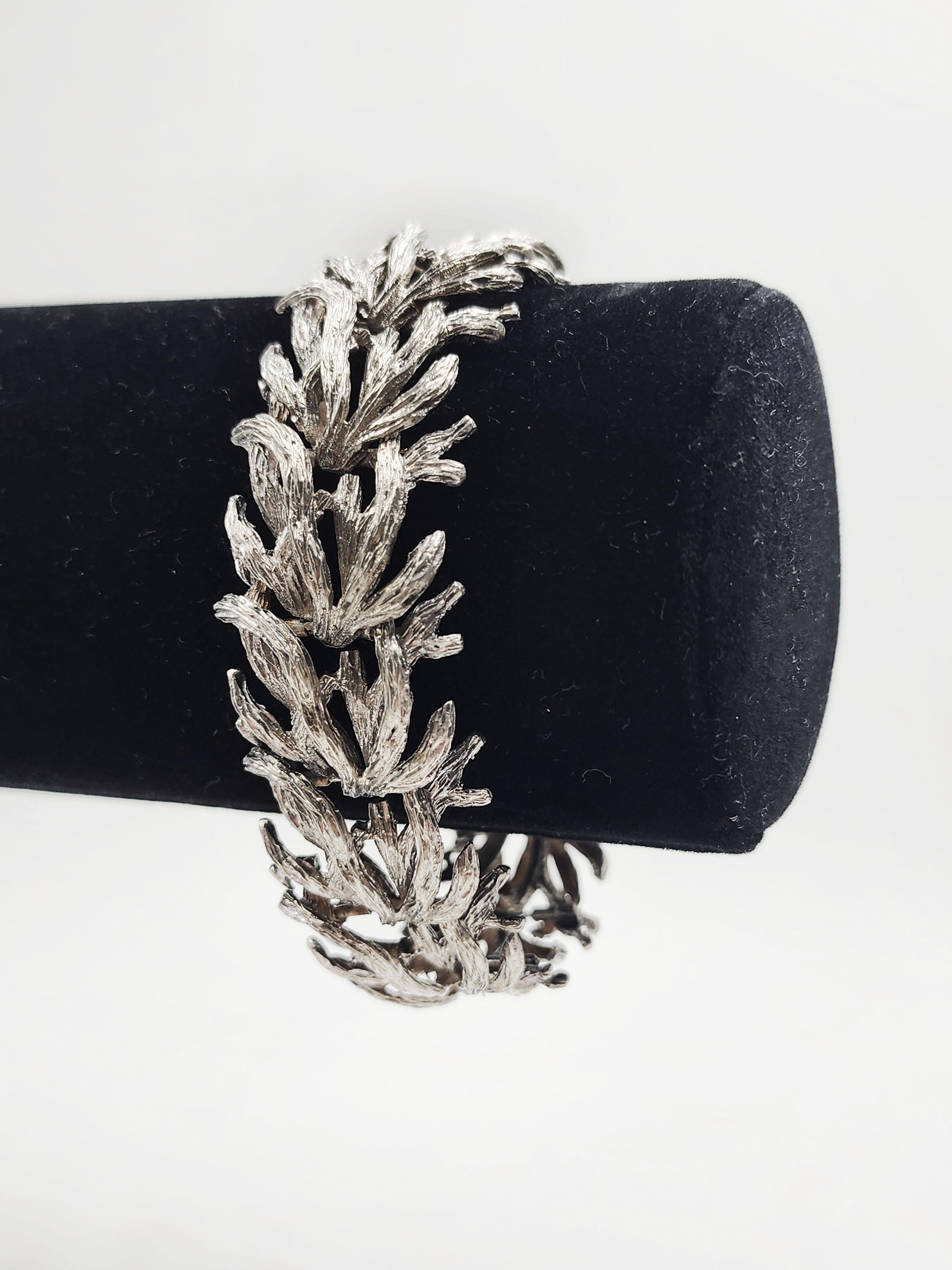 Art Nouveau style 900 Sterling Silver bracelet For Sale 1