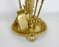 Art Nouveau Style Antique Fireplace Set Of 3-Piece in Bronze, France, 1900