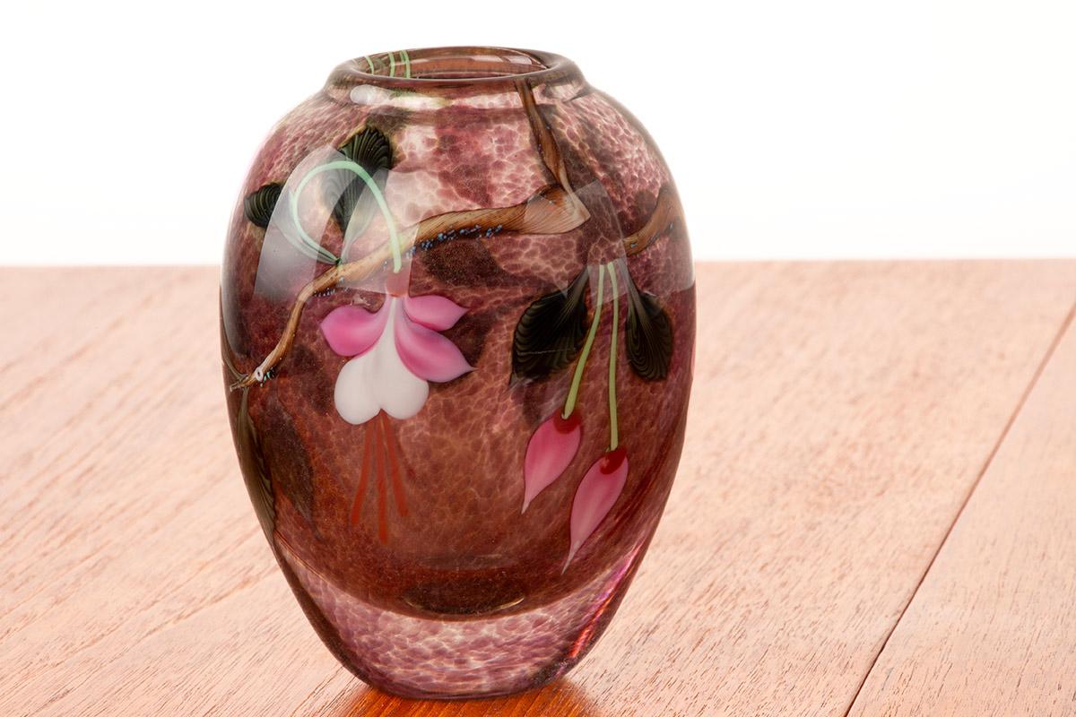 Vaso in vetro soffiato in stile Art Nouveau di Ed Aleksander per Orient & Flume 1975. in vendita 4