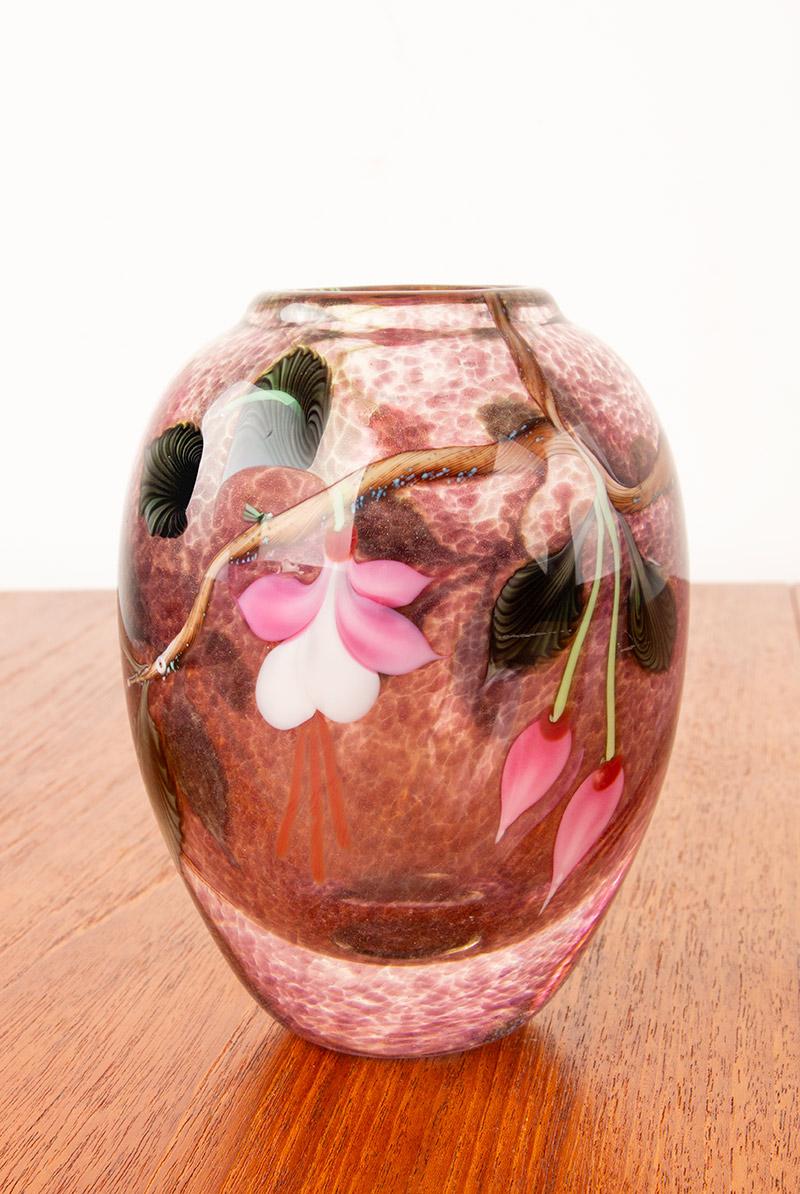 Vaso in vetro soffiato in stile Art Nouveau di Ed Aleksander per Orient & Flume 1975. in vendita 2