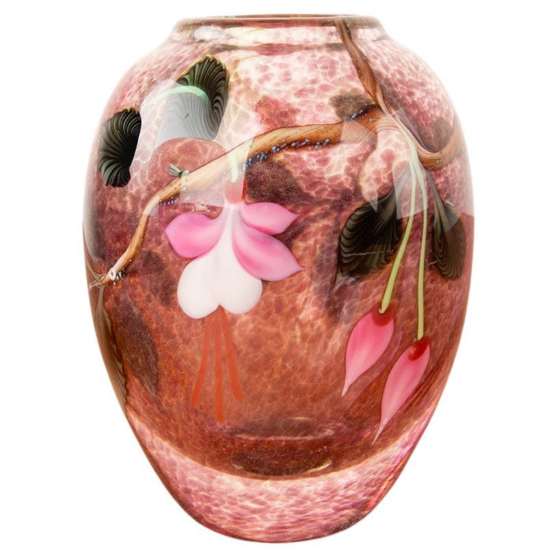 Vaso in vetro soffiato in stile Art Nouveau di Ed Aleksander per Orient & Flume 1975. in vendita