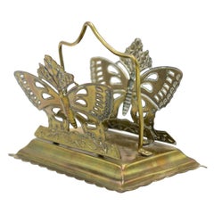 Art Nouveau Style Brass Butterfly Letter Holder