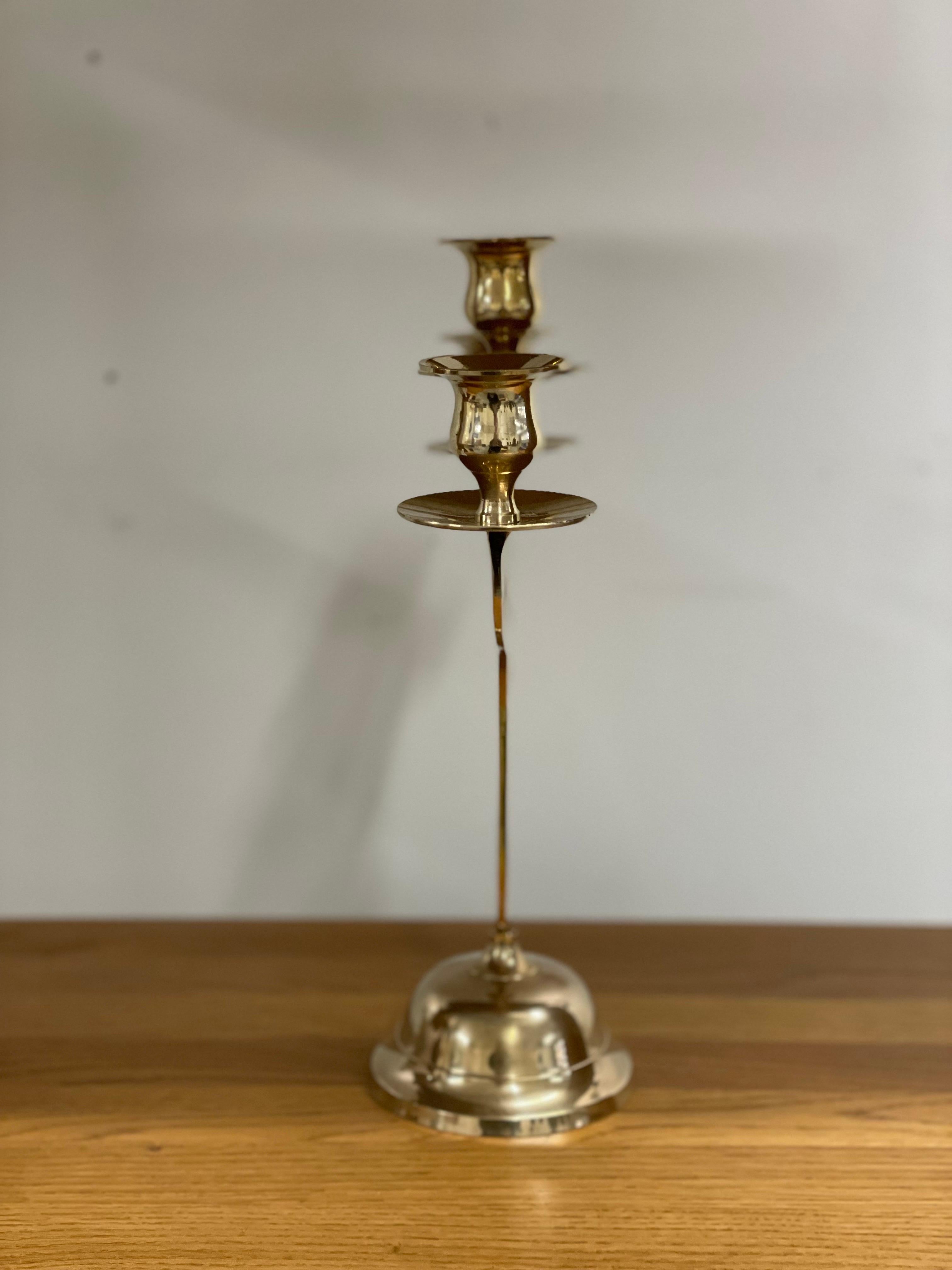 Candelabro in ottone in stile Art Nouveau, anni '60 In condizioni buone in vendita a Bergen, NO
