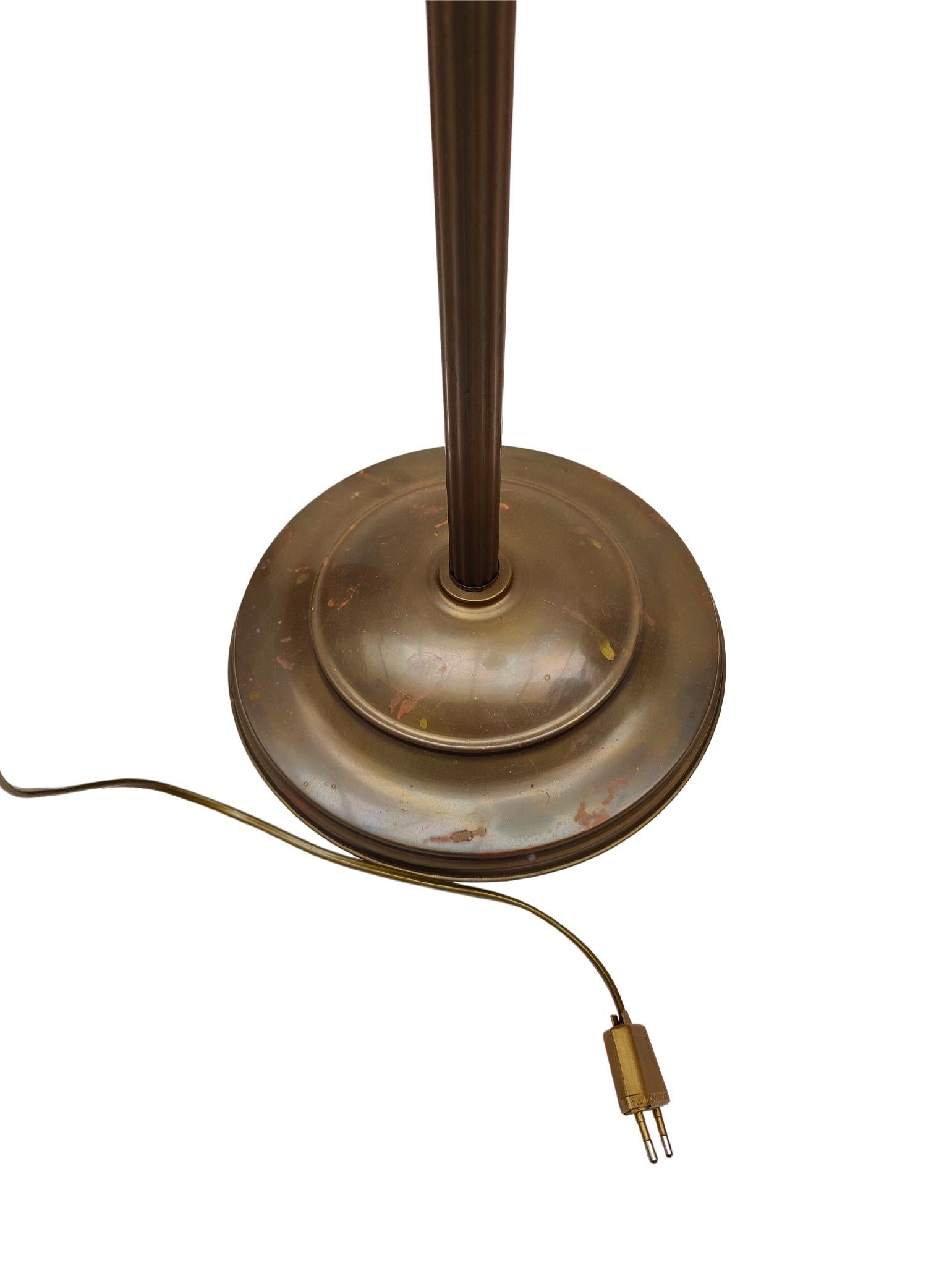 Art Nouveau Style Brass Floor Lamp For Sale 5