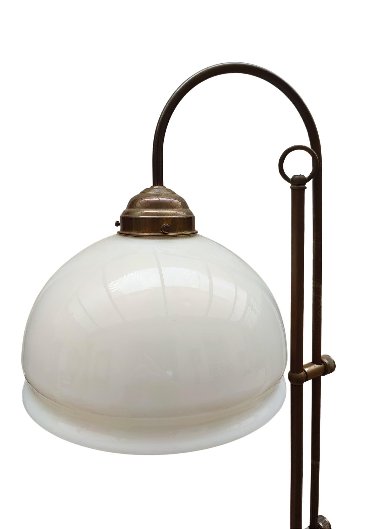 German Art Nouveau Style Brass Floor Lamp For Sale