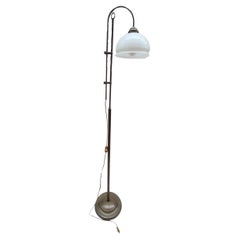 Art Nouveau Brass Floor Lamp with Adjustable Height, circa 1900