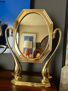 Art Nouveau Style Messing Waschtischspiegel