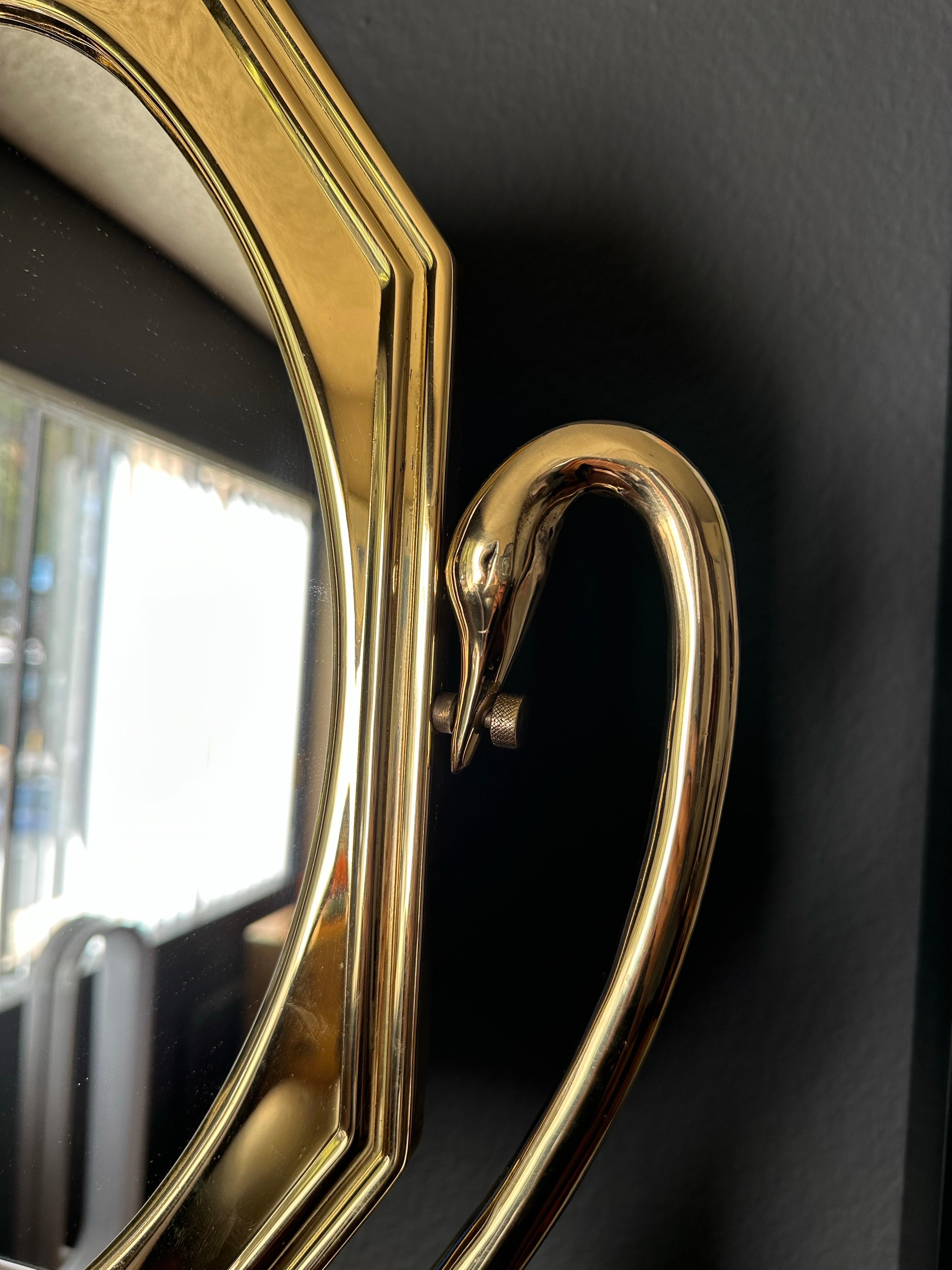 Art Nouveau Style Messing Waschtischspiegel (Ende des 20. Jahrhunderts) im Angebot