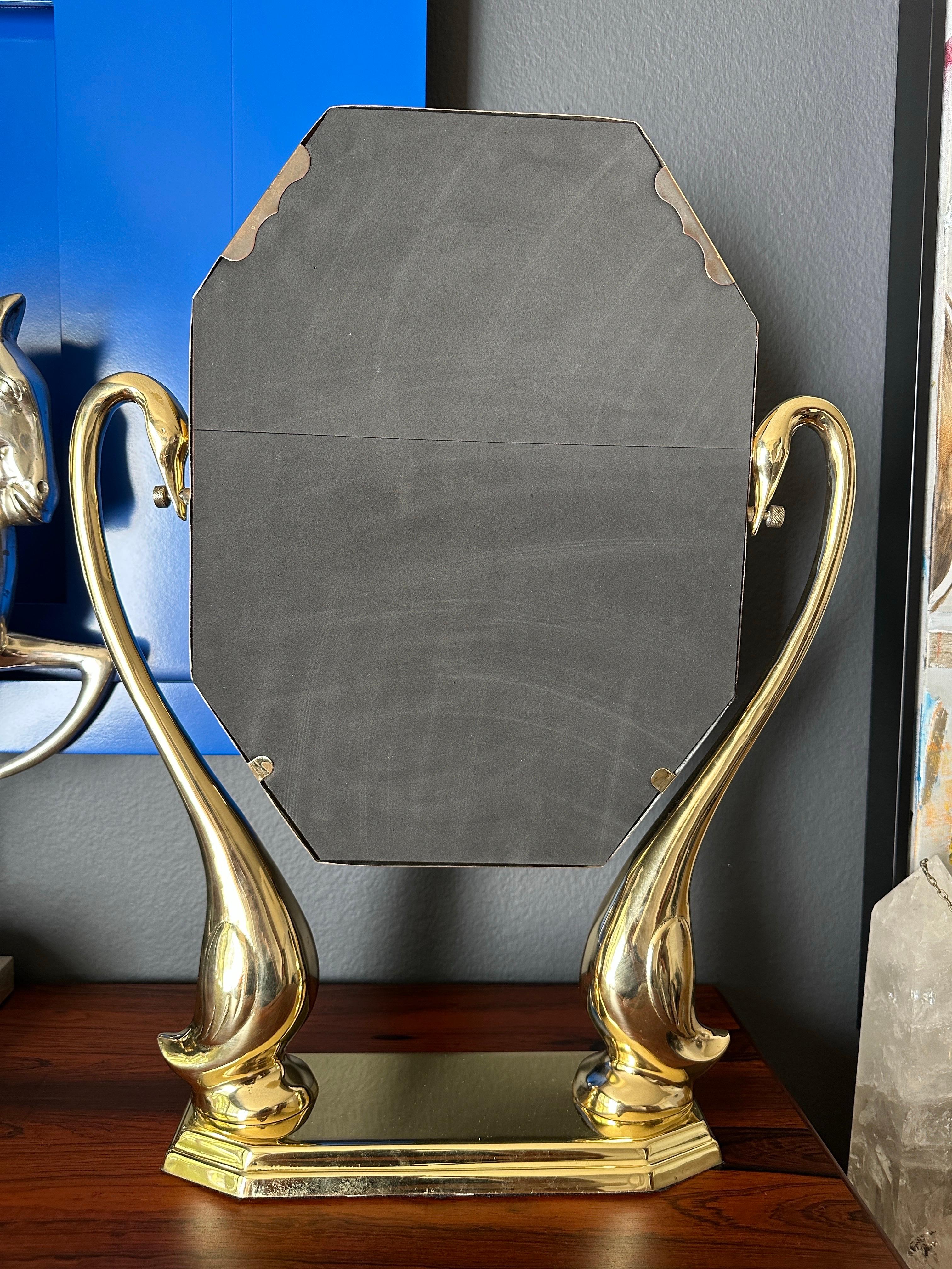 Art Nouveau Style Messing Waschtischspiegel im Angebot 3