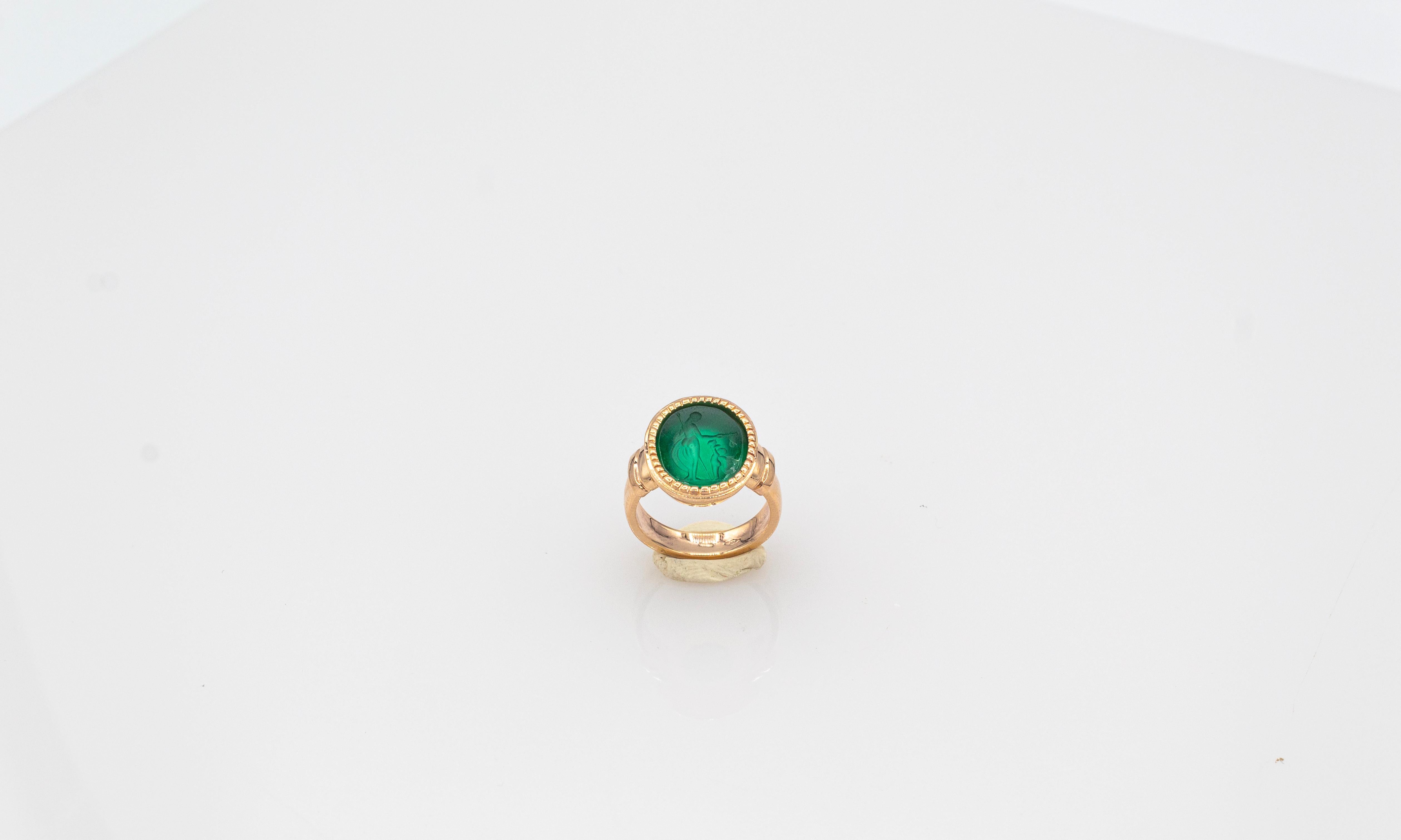 For any problems related to some materials contained in the items that do not allow shipping, please contact the seller with a private message to solve the problem.
We can ship every piece of our 1stdibs catalog worldwide.

This Ring is made of 9K
