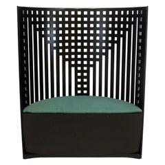 Art Nouveau Style Charles Rennie Mackintosh Willow Chair with Storage