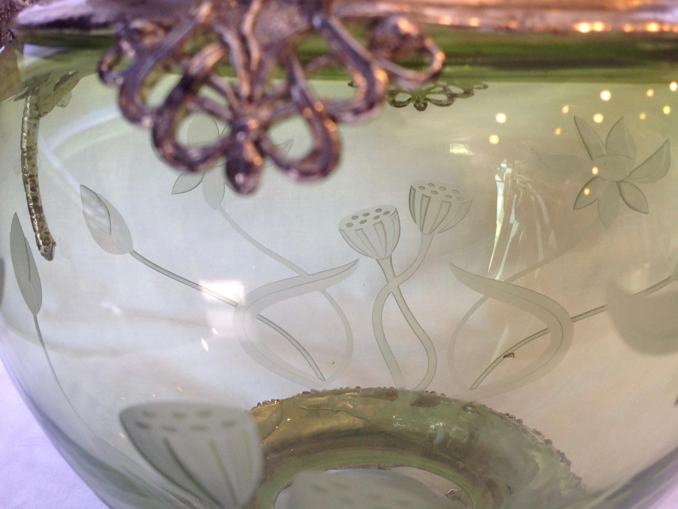 Art Nouveau Stil Libelle Glas 6