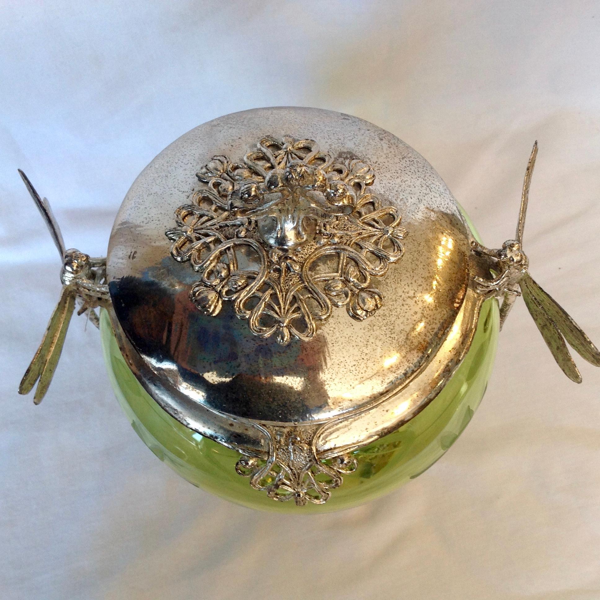 Art Nouveau Stil Libelle Glas (Mitte des 20. Jahrhunderts)