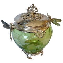 Art Nouveau Stil Libelle Glas