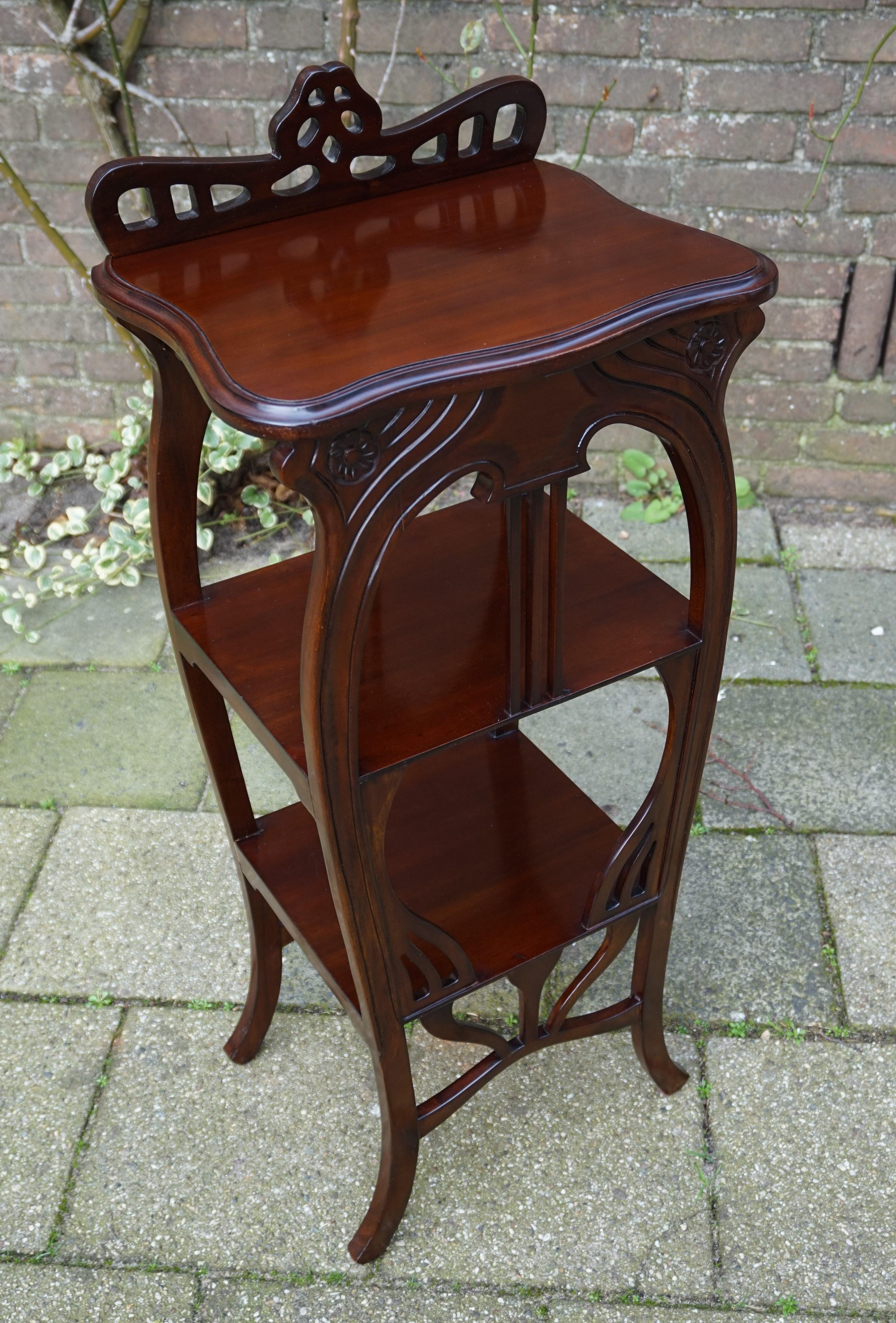 Art Nouveau Style Etagere Stand / Side Table in the Manner of Louis Majorelle 3