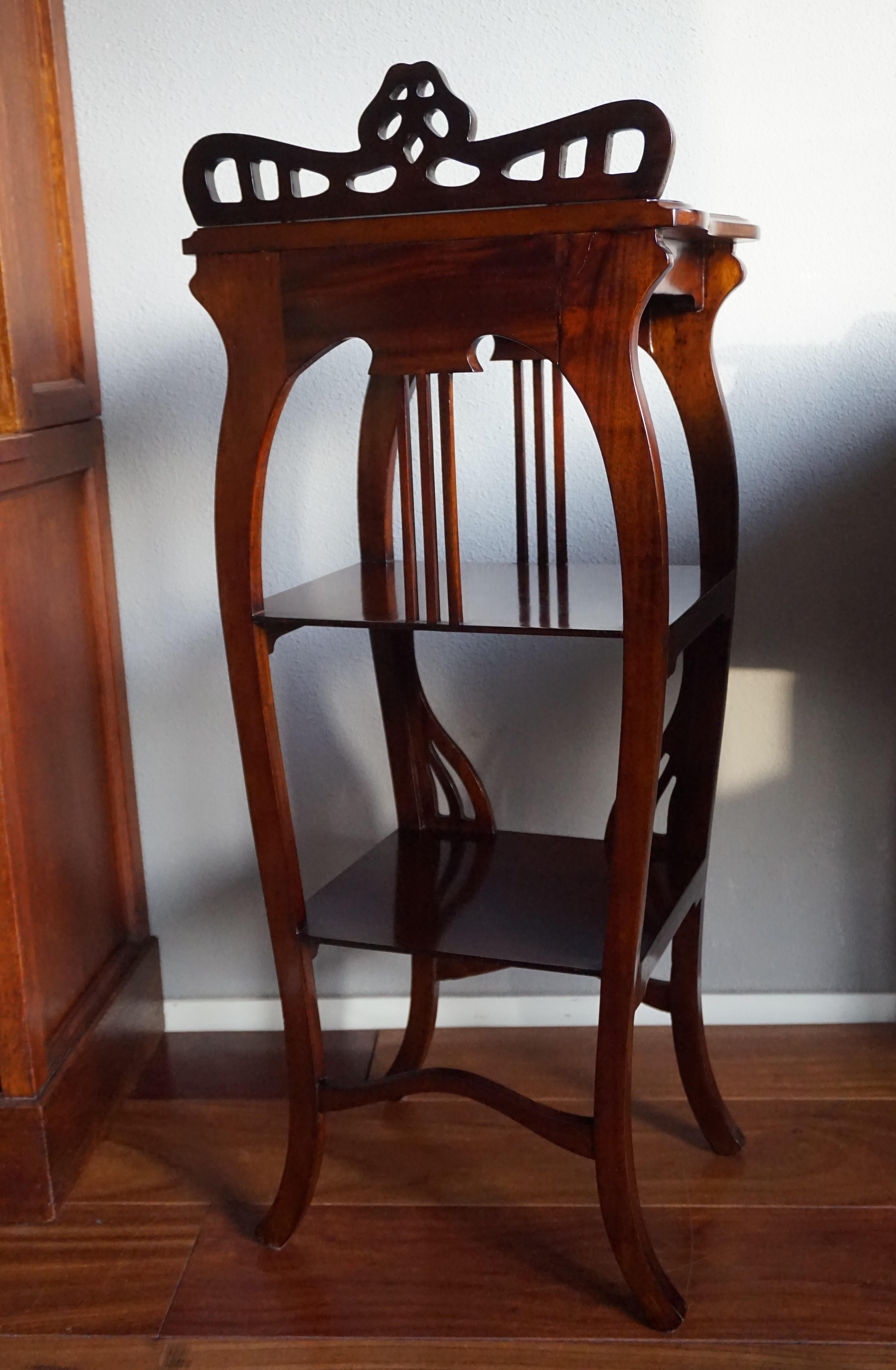 Art Nouveau Style Etagere Stand / Side Table in the Manner of Louis Majorelle 5